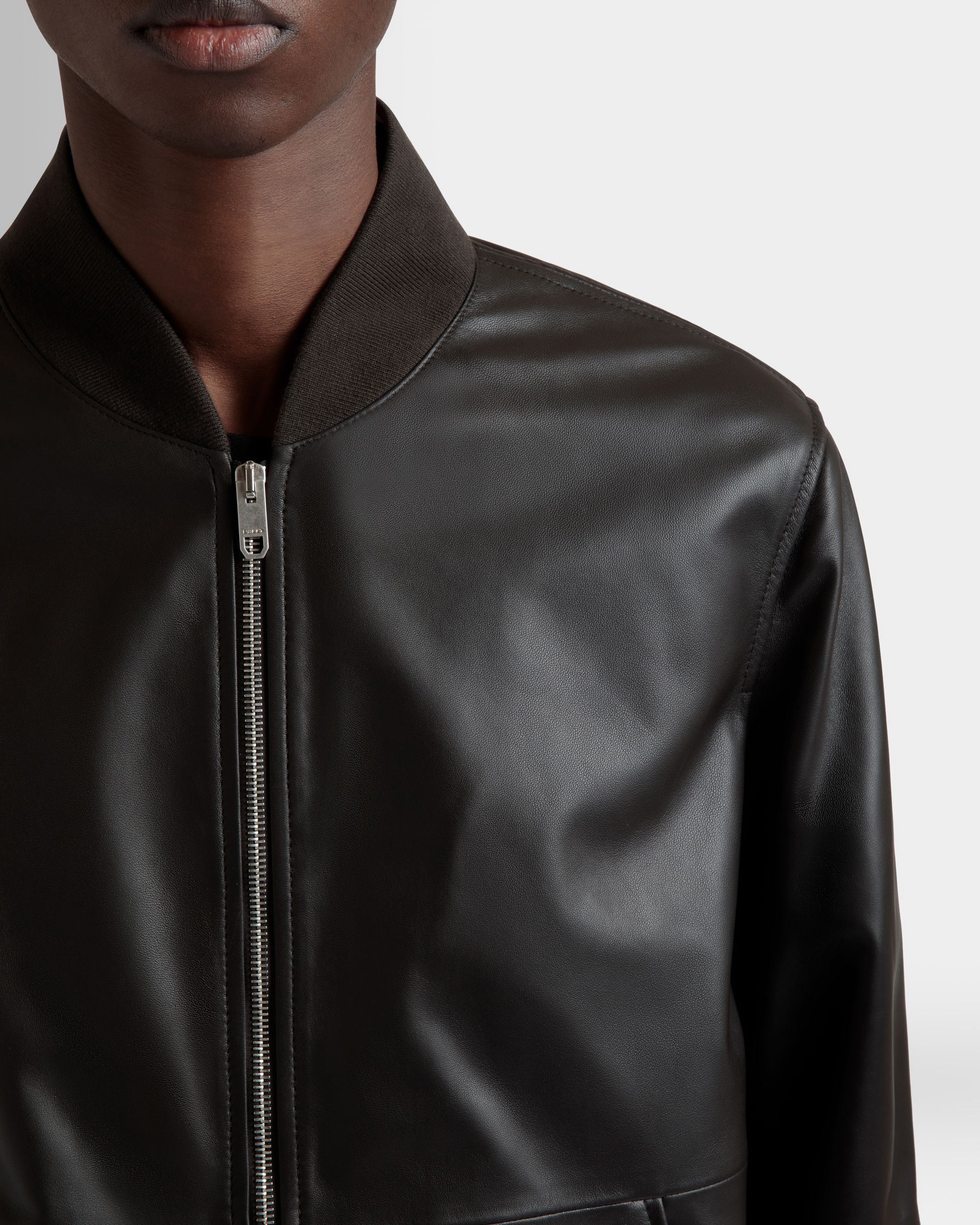 Bally Global - Bomber in Ebano Leather - Brown