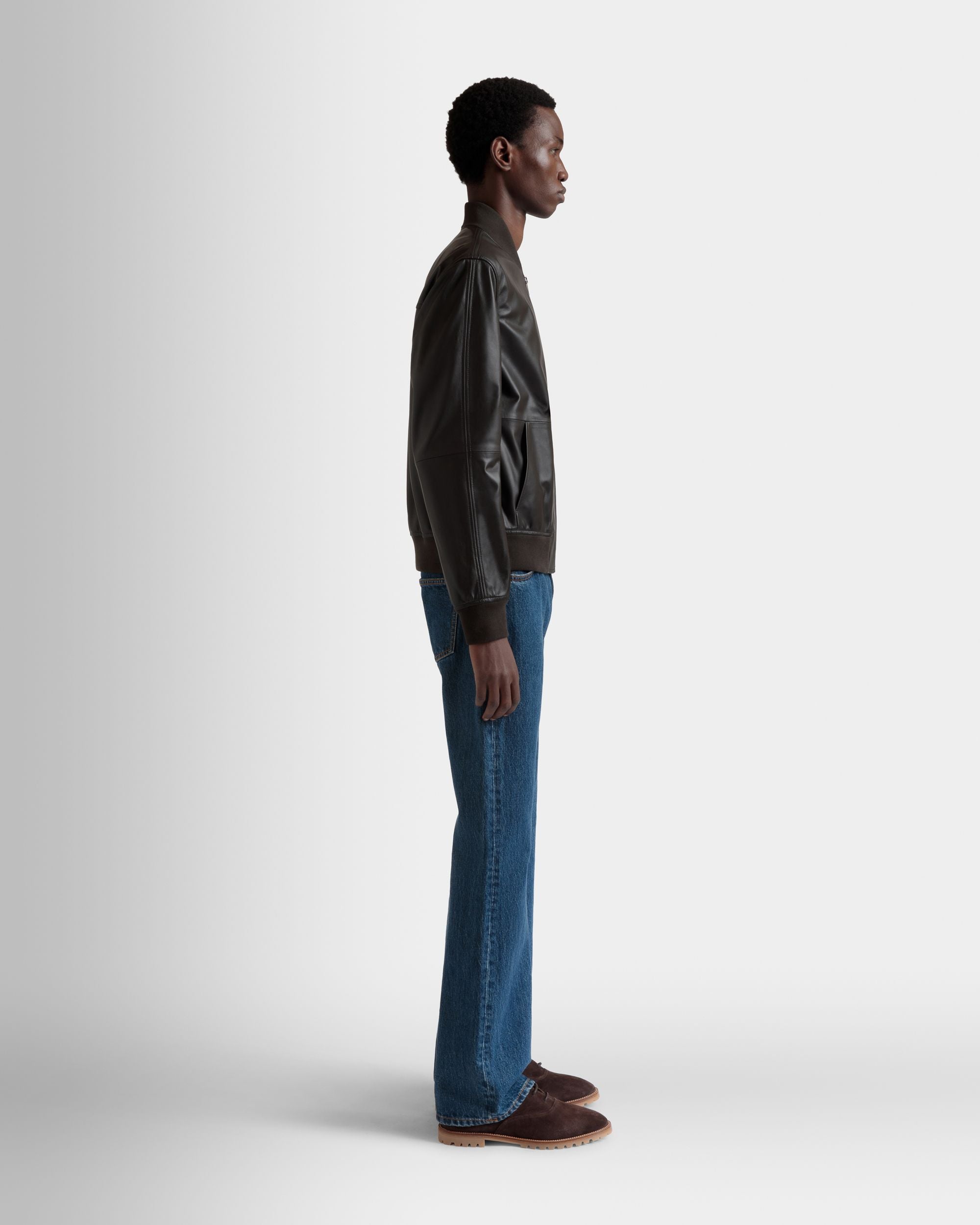 Bally Global - Bomber in Ebano Leather - Brown