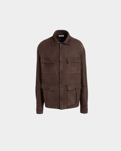 Safari Jacket in Ebano Suede