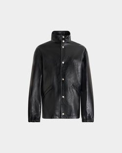 Blouson Jacket in Black Leather