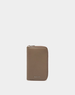 Funda Para Llaves De Piel Repujada Beige