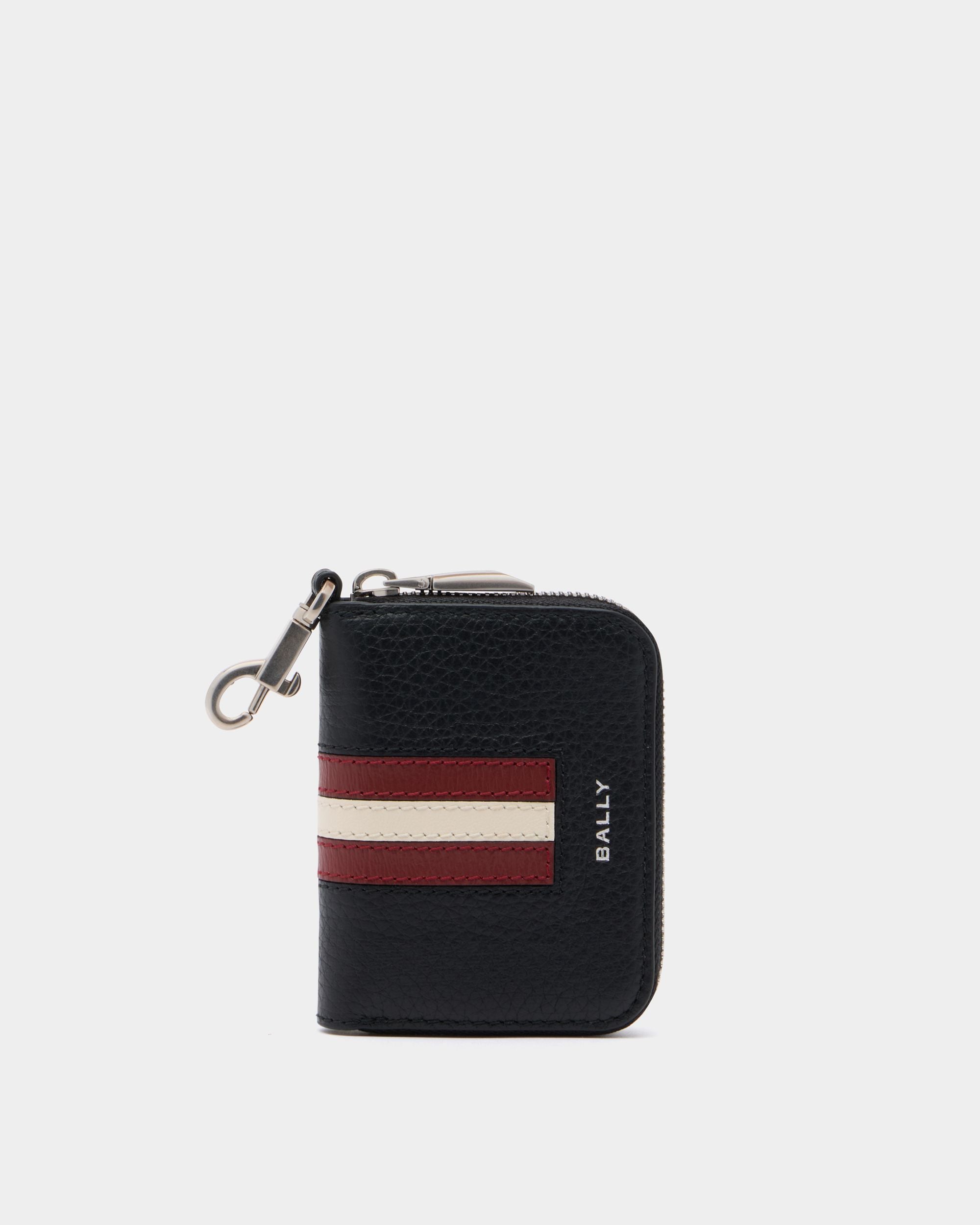 Bally Global - Ribbon Schlüsseletui Aus Genarbtem Leder In Schwarz - Schwarz