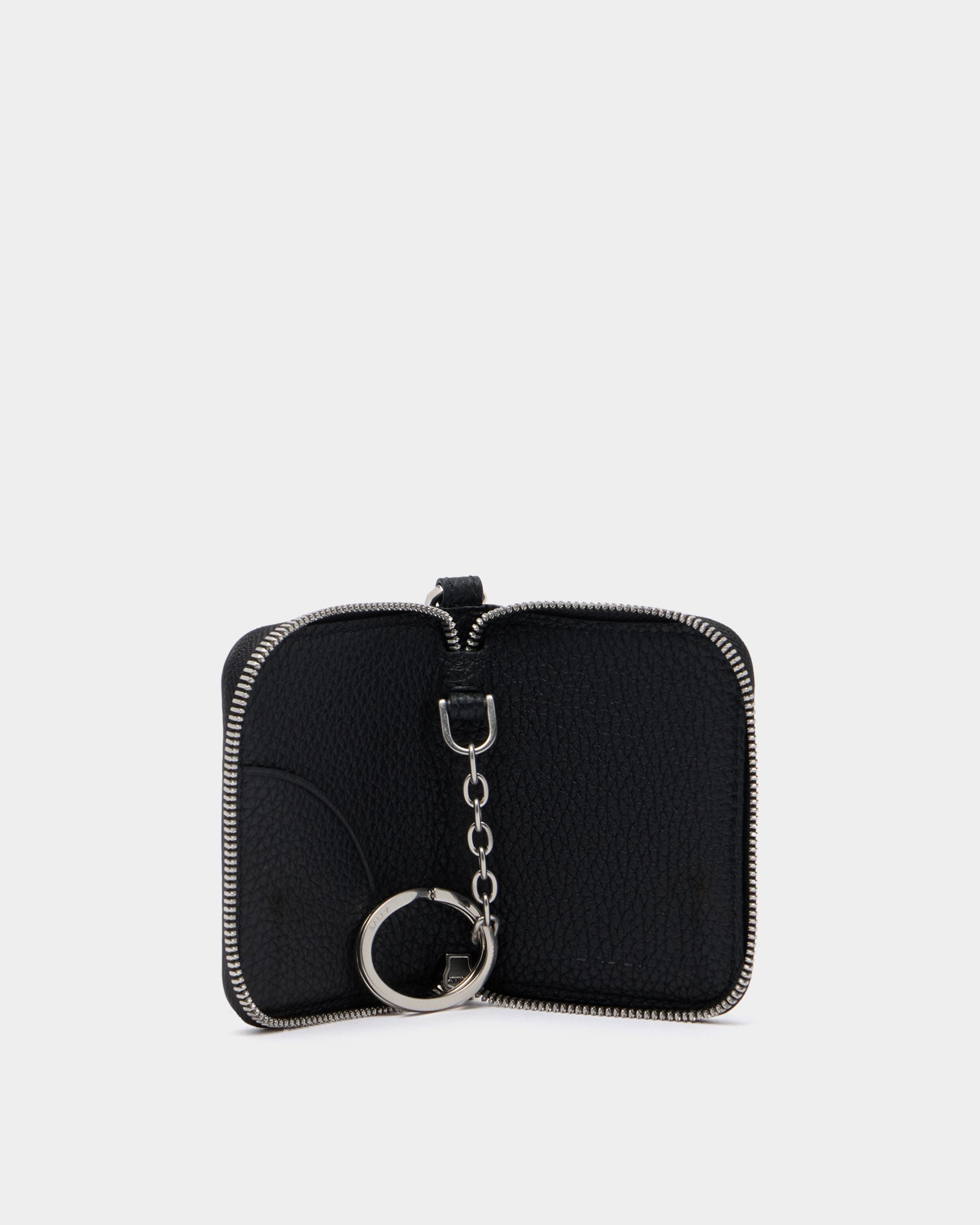 Bally Global - Ribbon Schlüsseletui Aus Genarbtem Leder In Schwarz - Schwarz