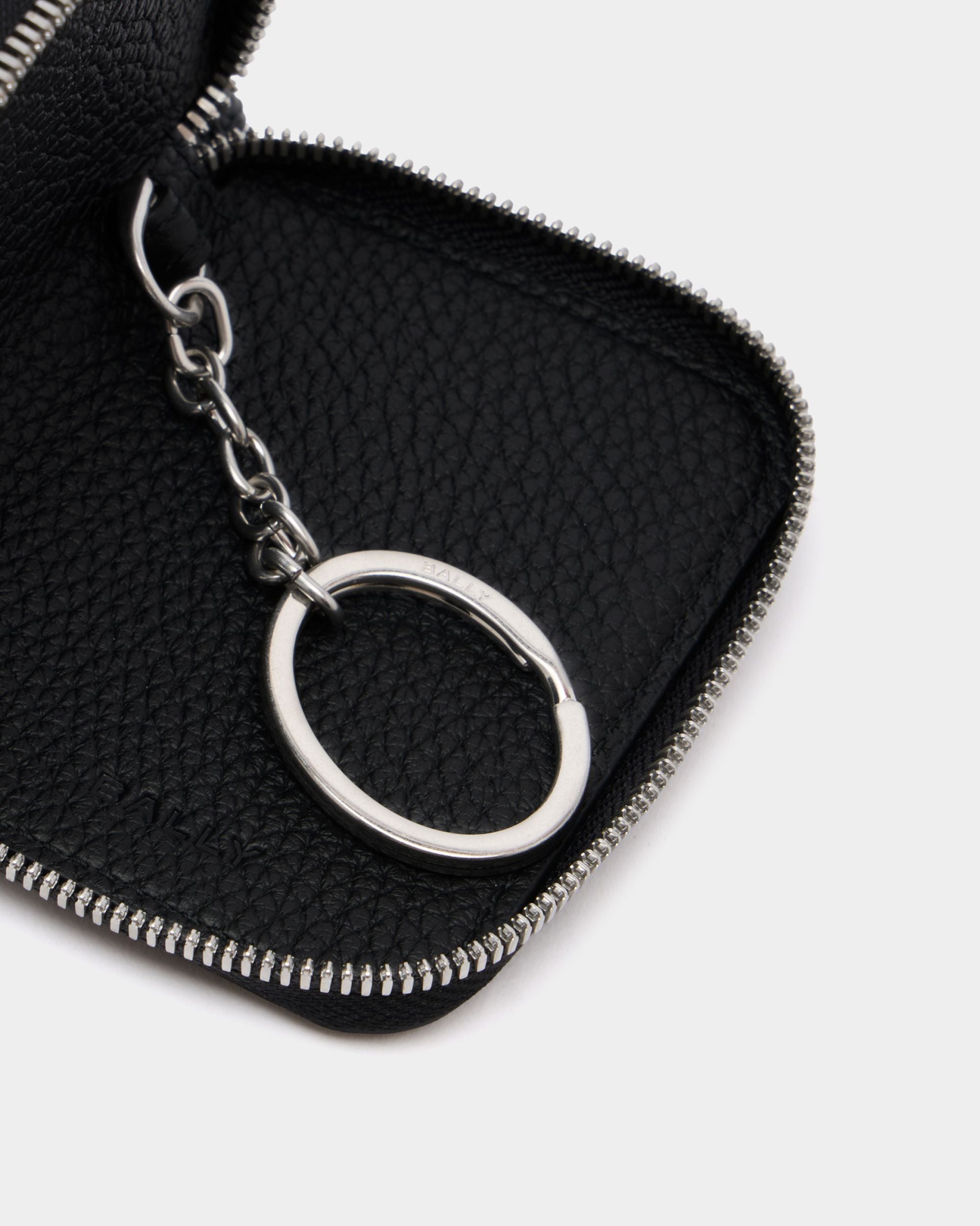 Bally Global - Ribbon Schlüsseletui Aus Genarbtem Leder In Schwarz - Schwarz