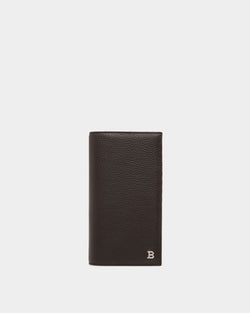 Cartera Continental De Piel Repujada Marrón