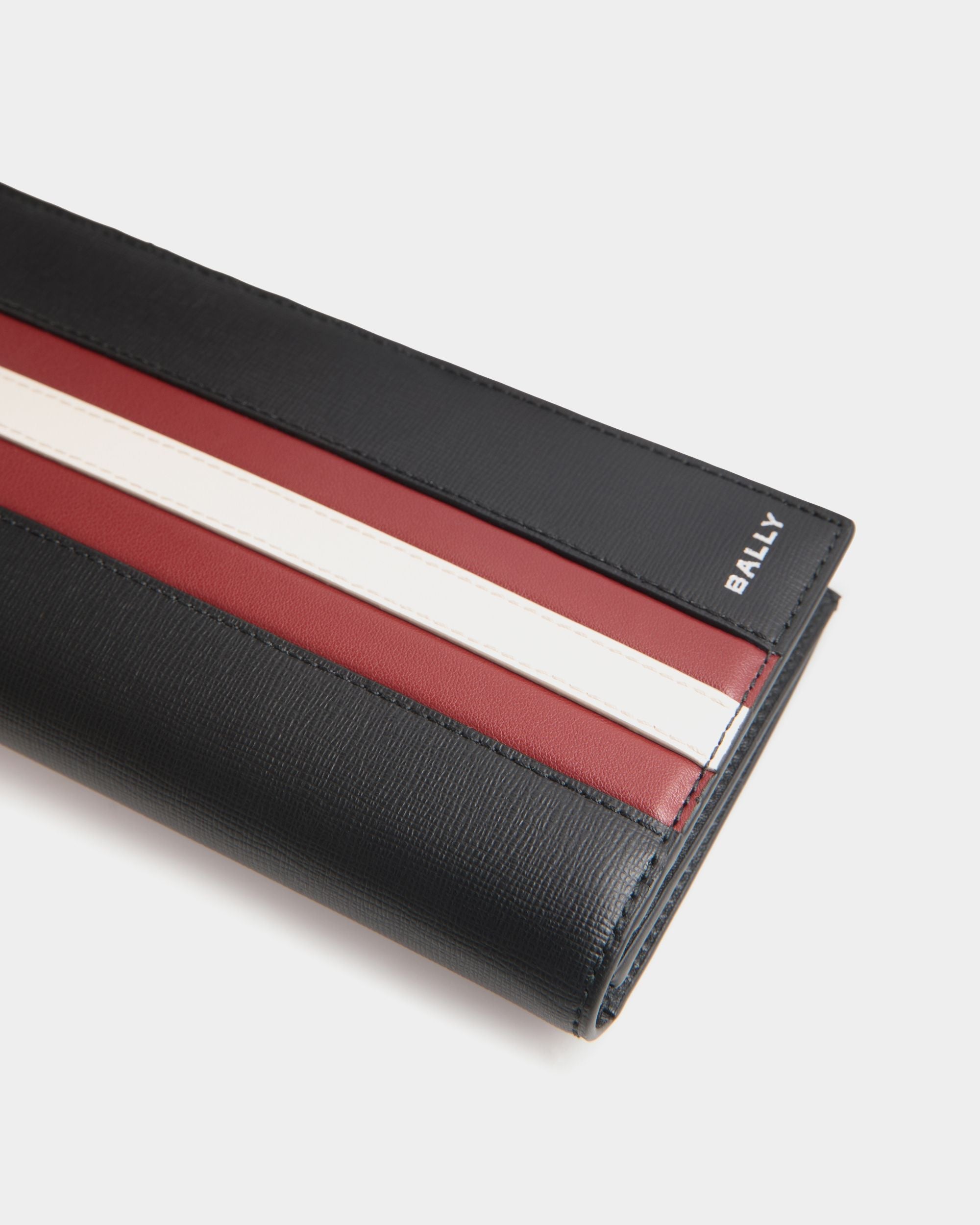 Bally Global - Cartera Continental Mythos De Piel Reciclada Negra - Negro