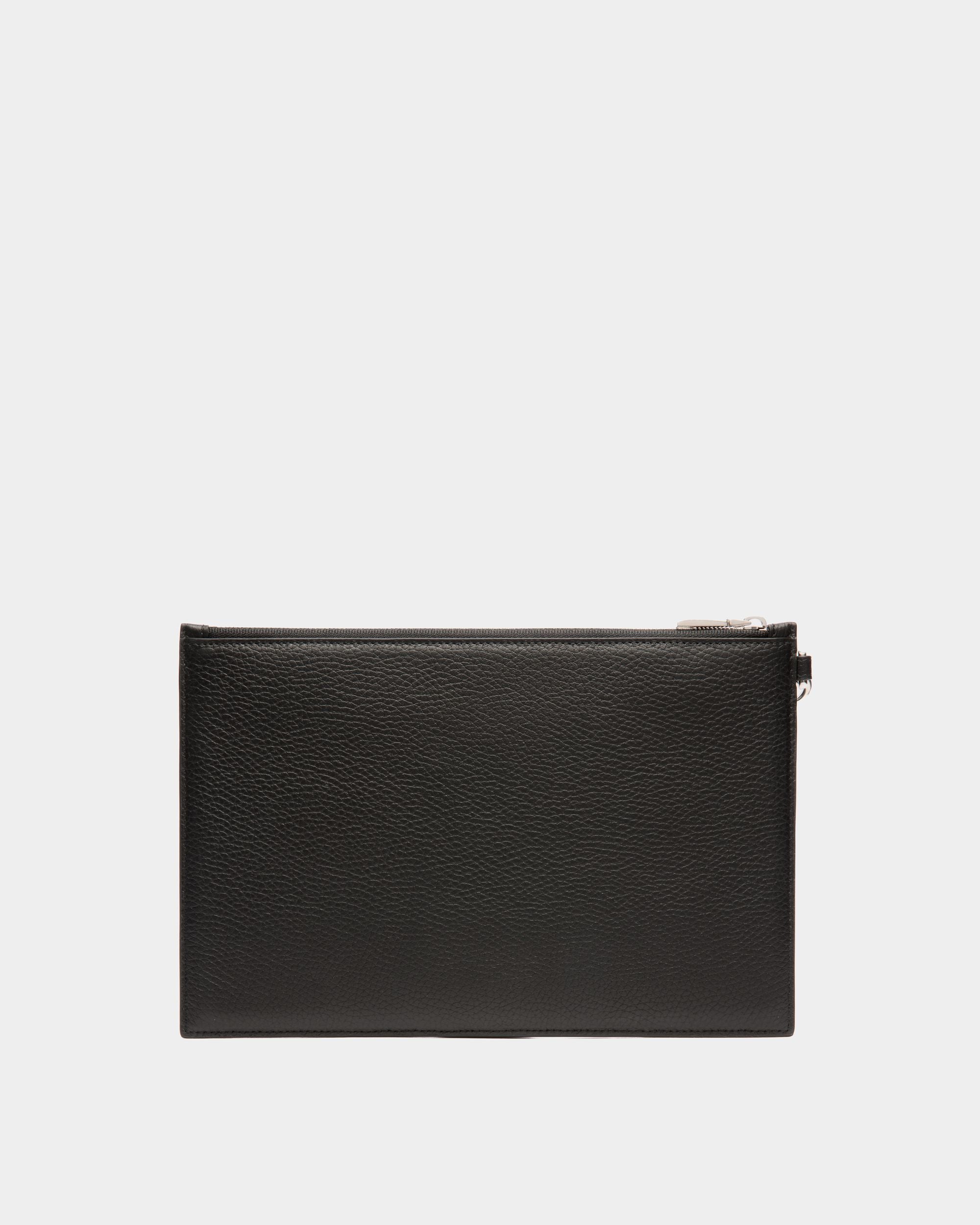 Bally Global - Pochette Ribbon En Cuir Grainé Noir - Noir