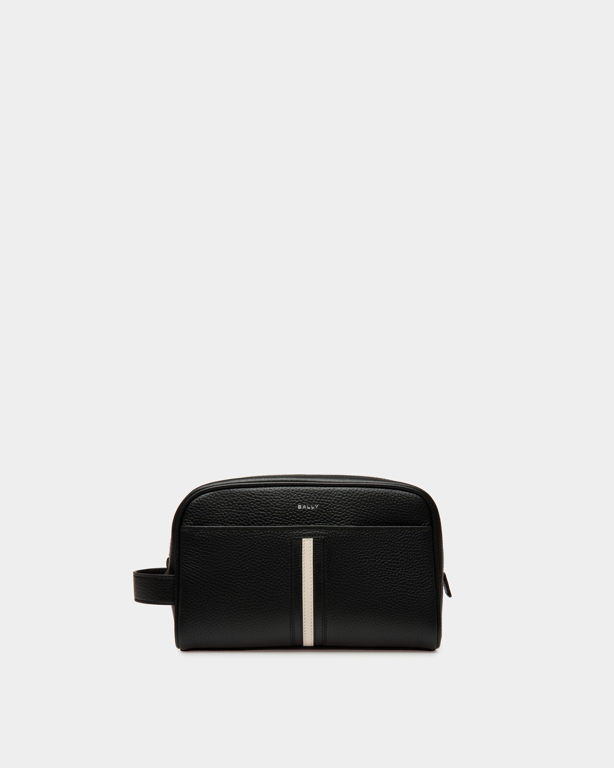 Bally Global - Ribbon Toiletry Bag In Black Leather - Black