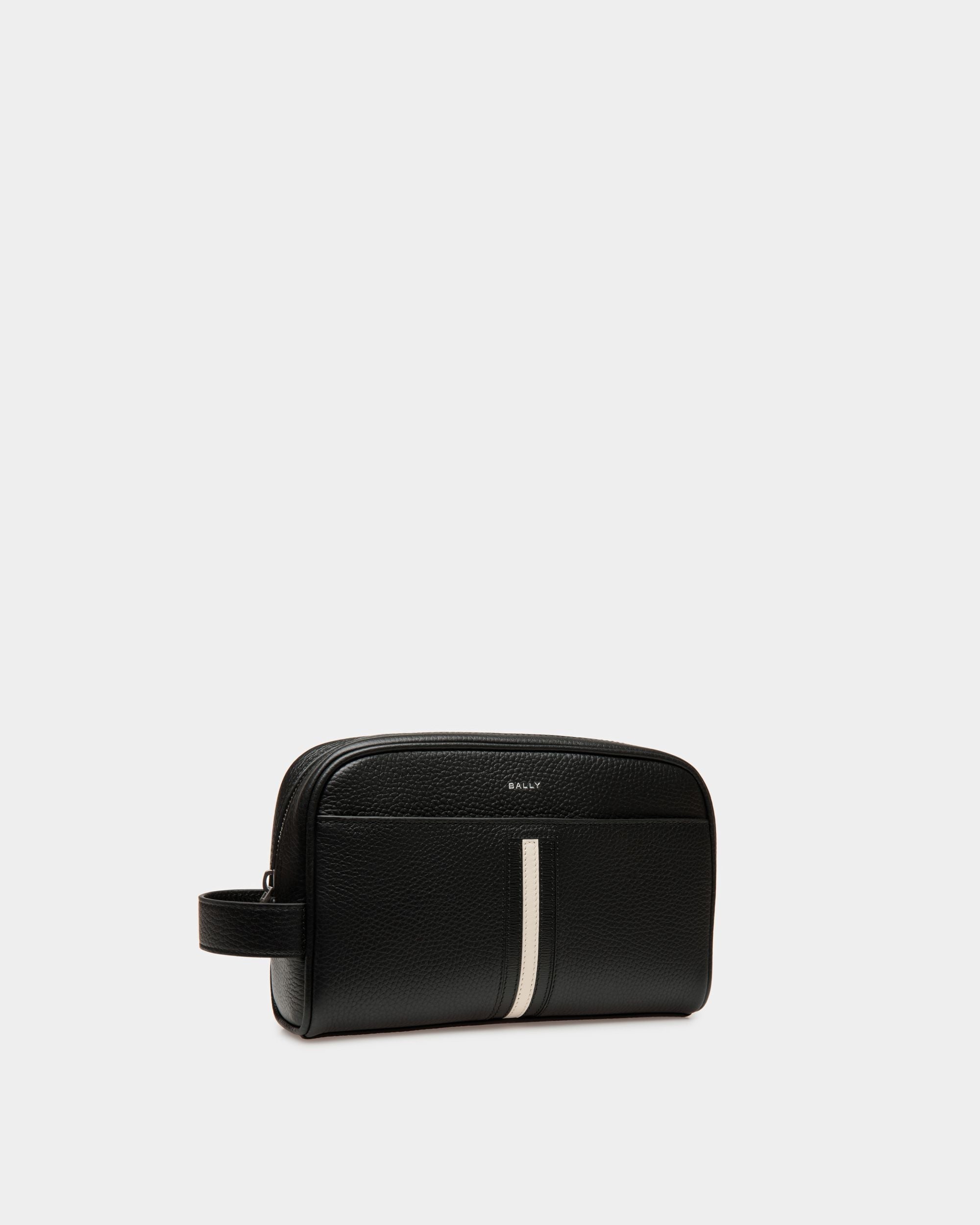 Bally Global - Ribbon Toiletry Bag In Black Leather - Black