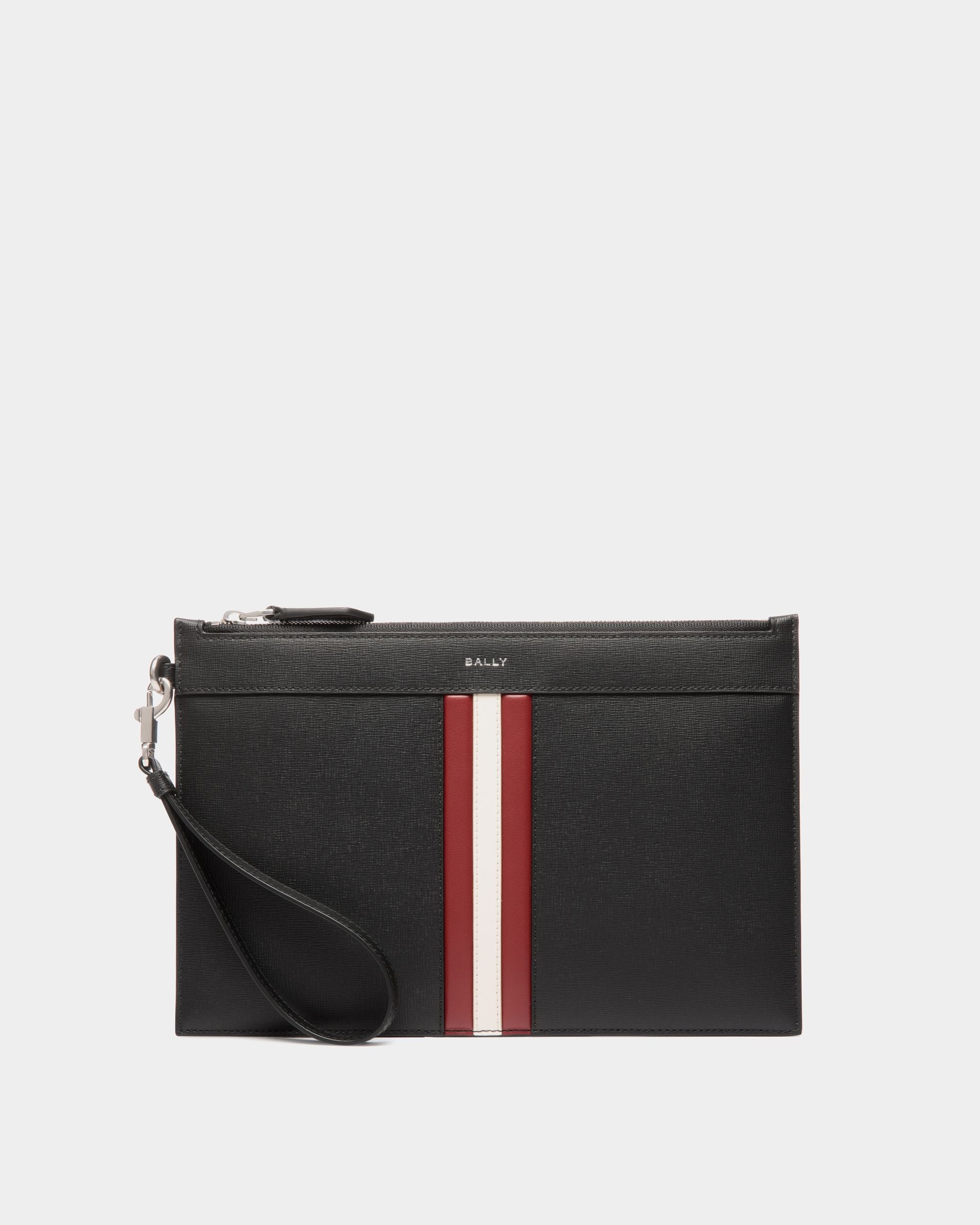 Bally Global - Mythos Pochette In Black Recycled Leather - Black