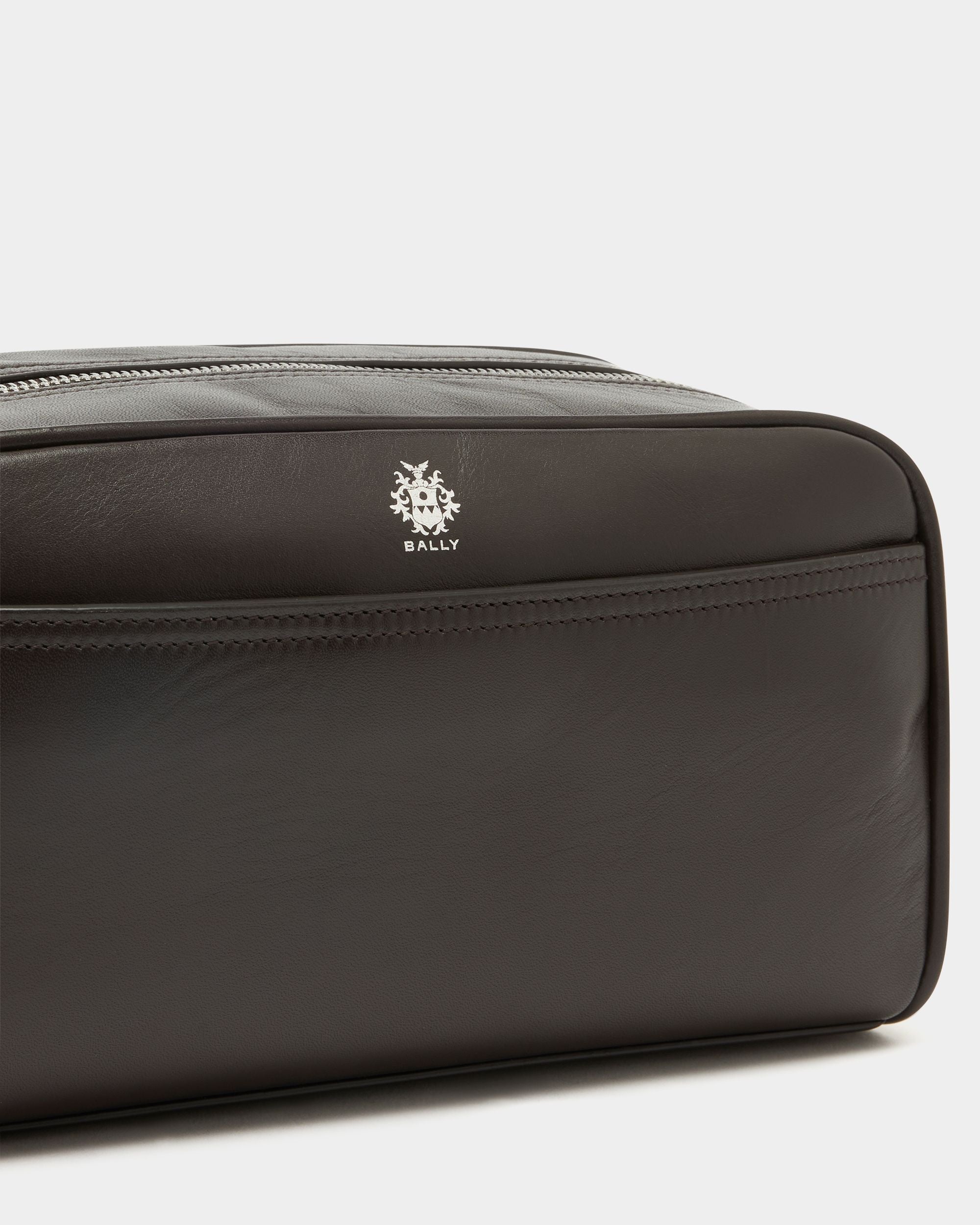 Bally Global - Nécessaire Ray En Cuir Chocolate - Marron