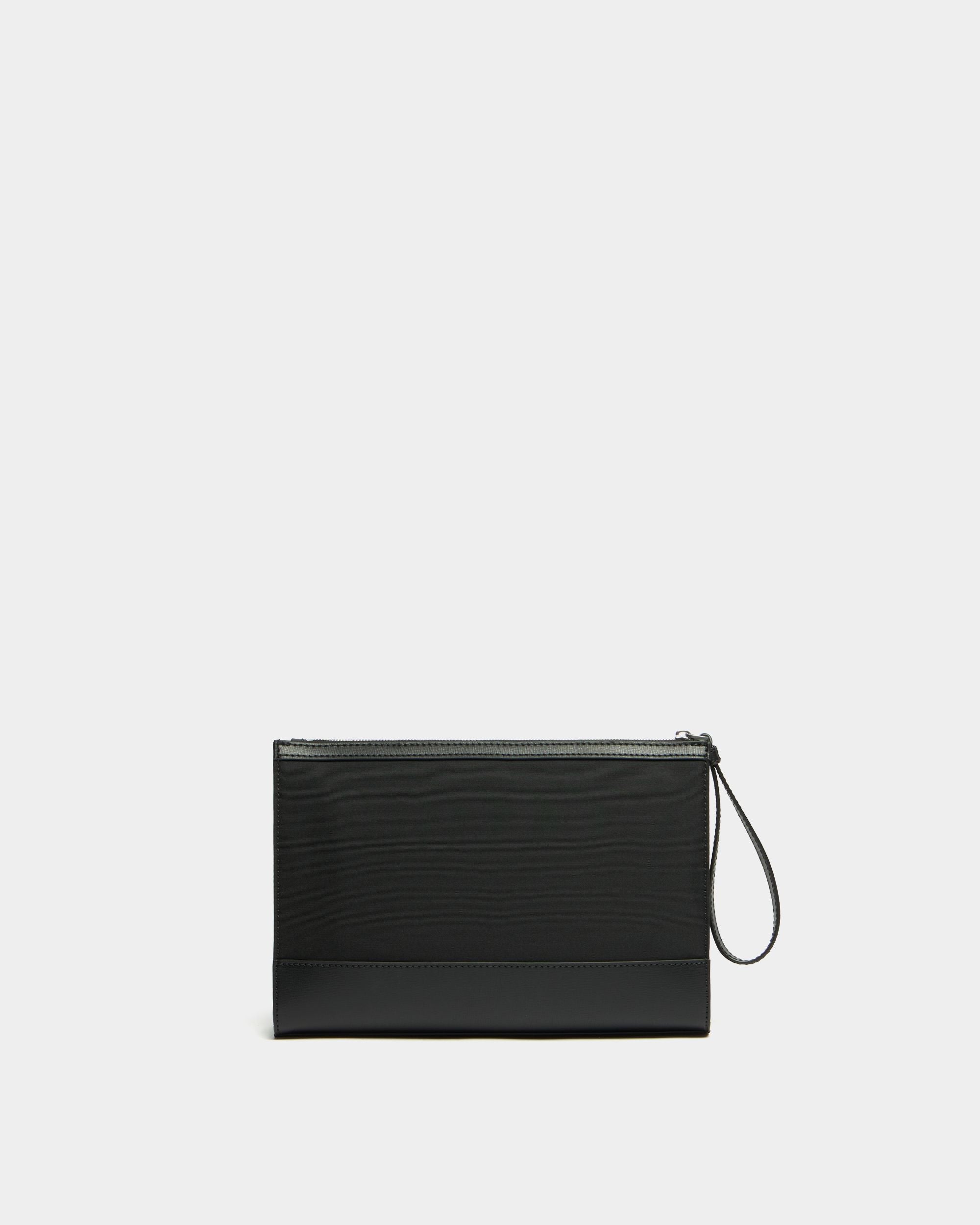 Bally Global - Vogel Clutch aus Nylon und recyceltem Leder in Schwarz - Black