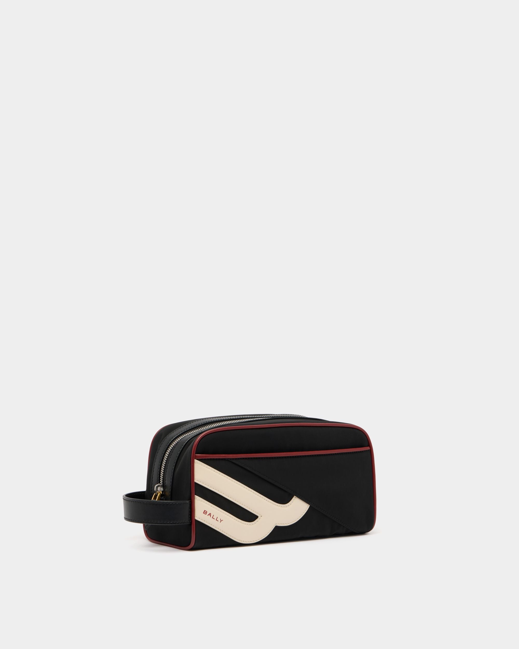 Bally Global - Code Necessaire in Black Fabric and Leather - Black