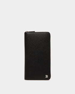 Cartera De Viaje De Piel Repujada Negra
