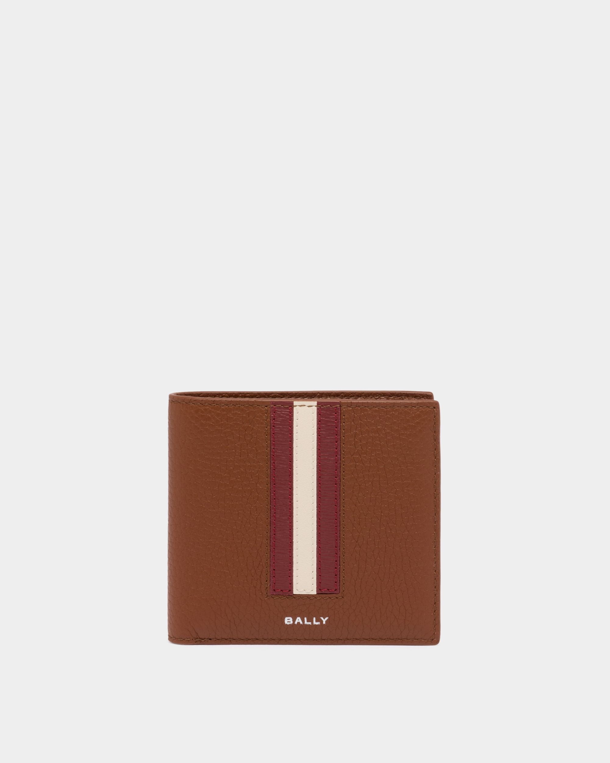 Bally Global - Ribbon Wallet in Amber Brown Grained Leather - Brown