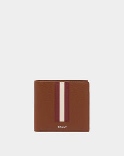 Ribbon Wallet in Amber Brown Grained Leather