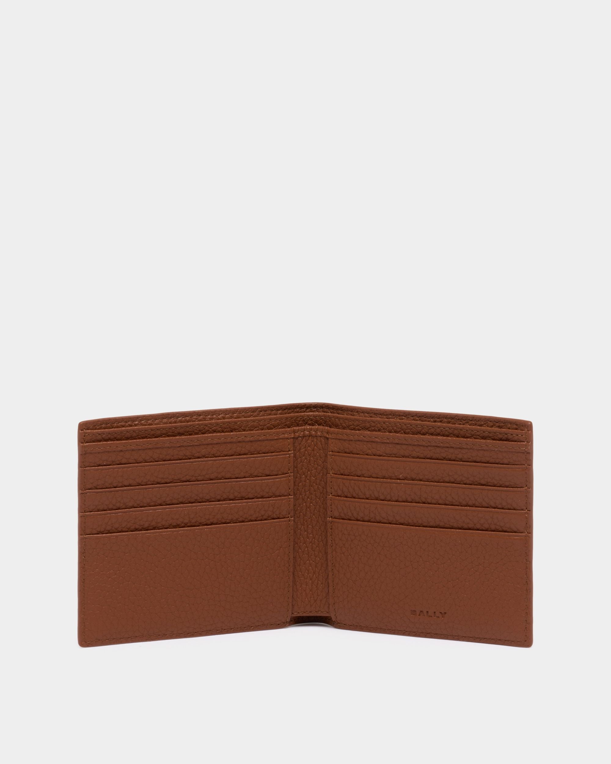 Bally Global - Ribbon Wallet in Amber Brown Grained Leather - Brown