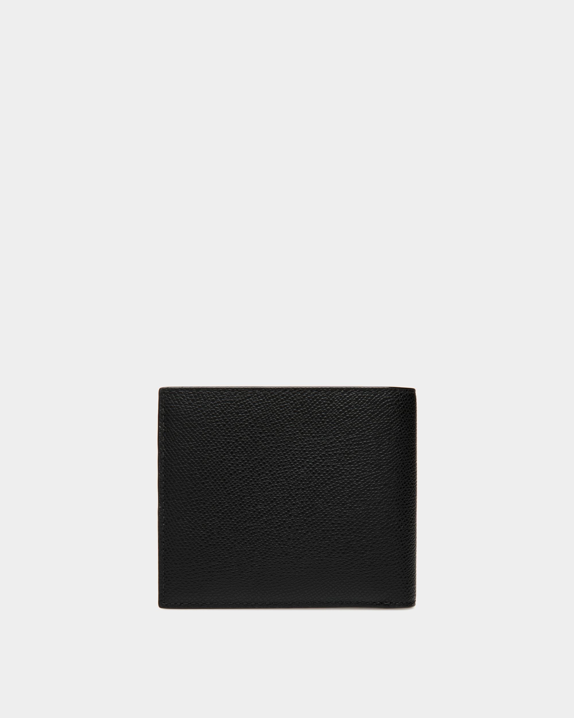 Bally Global - Ribbon Bifold In Black Grained Leather - Negro