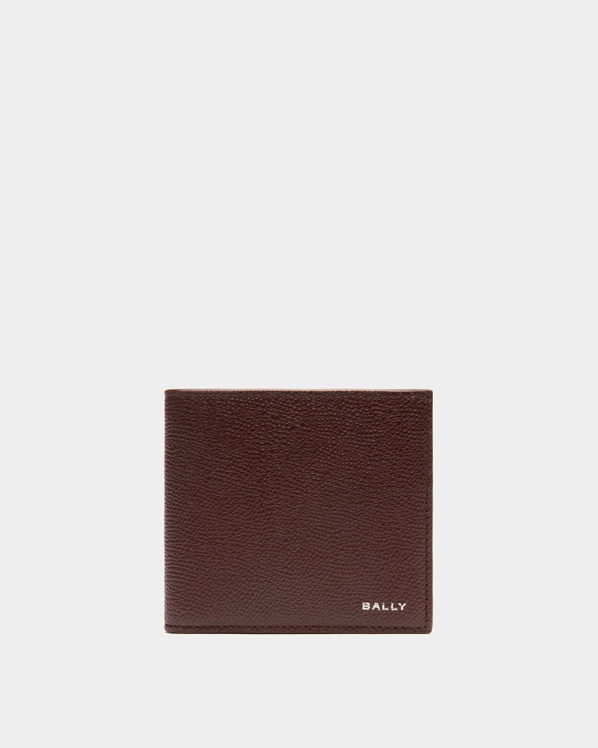 Bally Global - Flag Bifold Wallet In Chestnut Brown Grained Leather - Brown