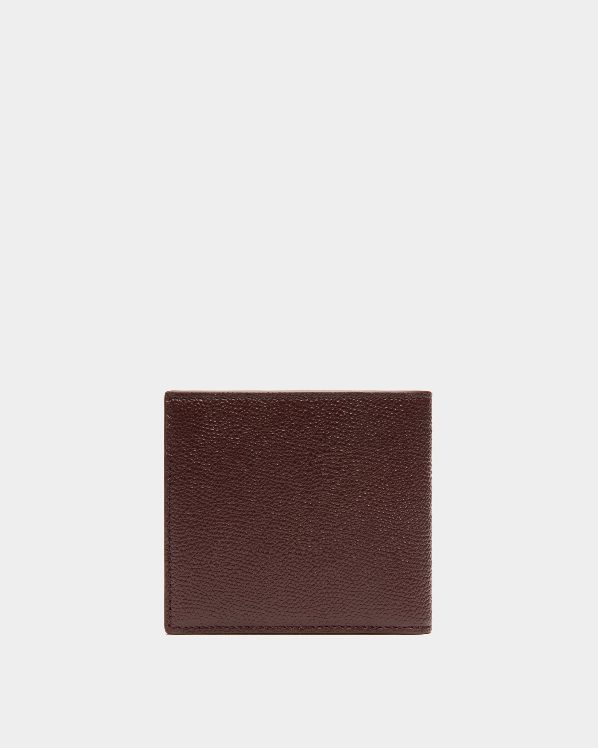 Bally Global - Flag Bifold Wallet In Chestnut Brown Grained Leather - Brown
