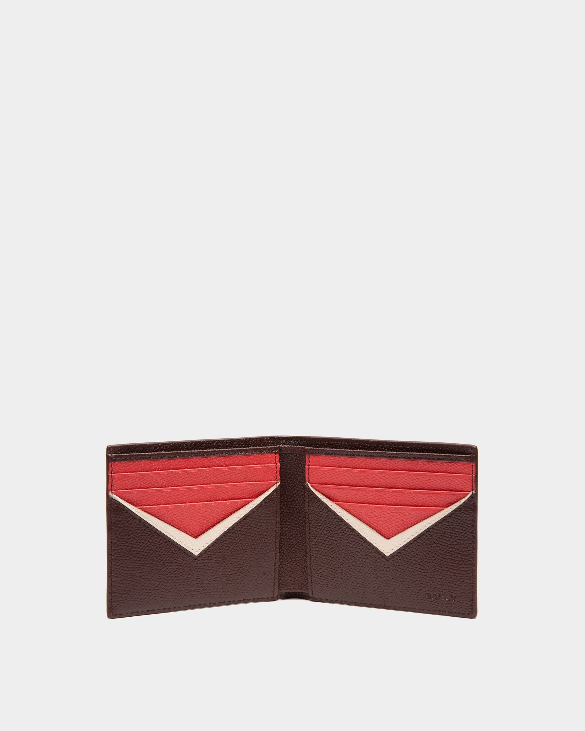 Bally Global - Flag Bifold Wallet In Chestnut Brown Grained Leather - Brown