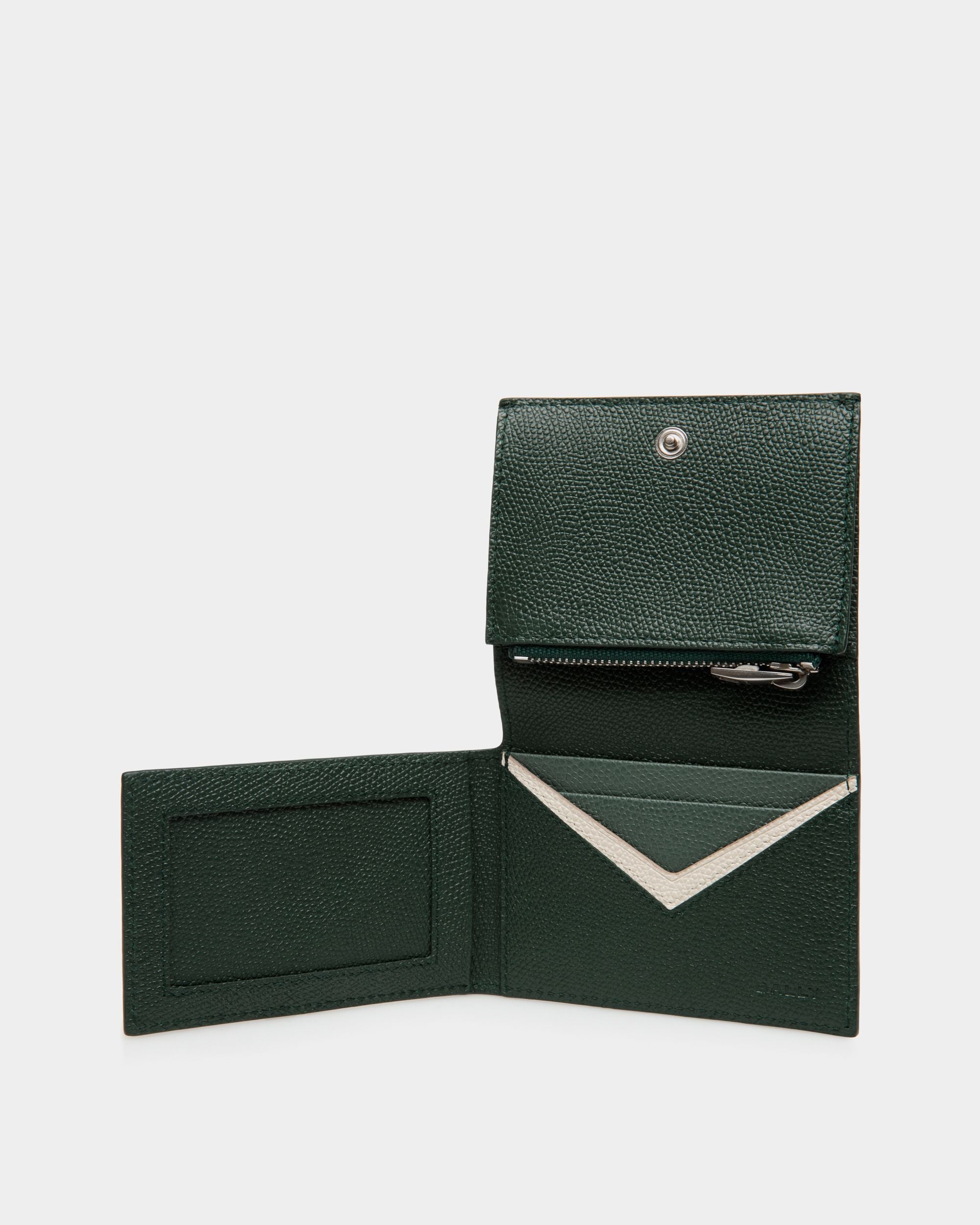 Bally Global - Flag Trifold in Bottle Green Leather - Verde