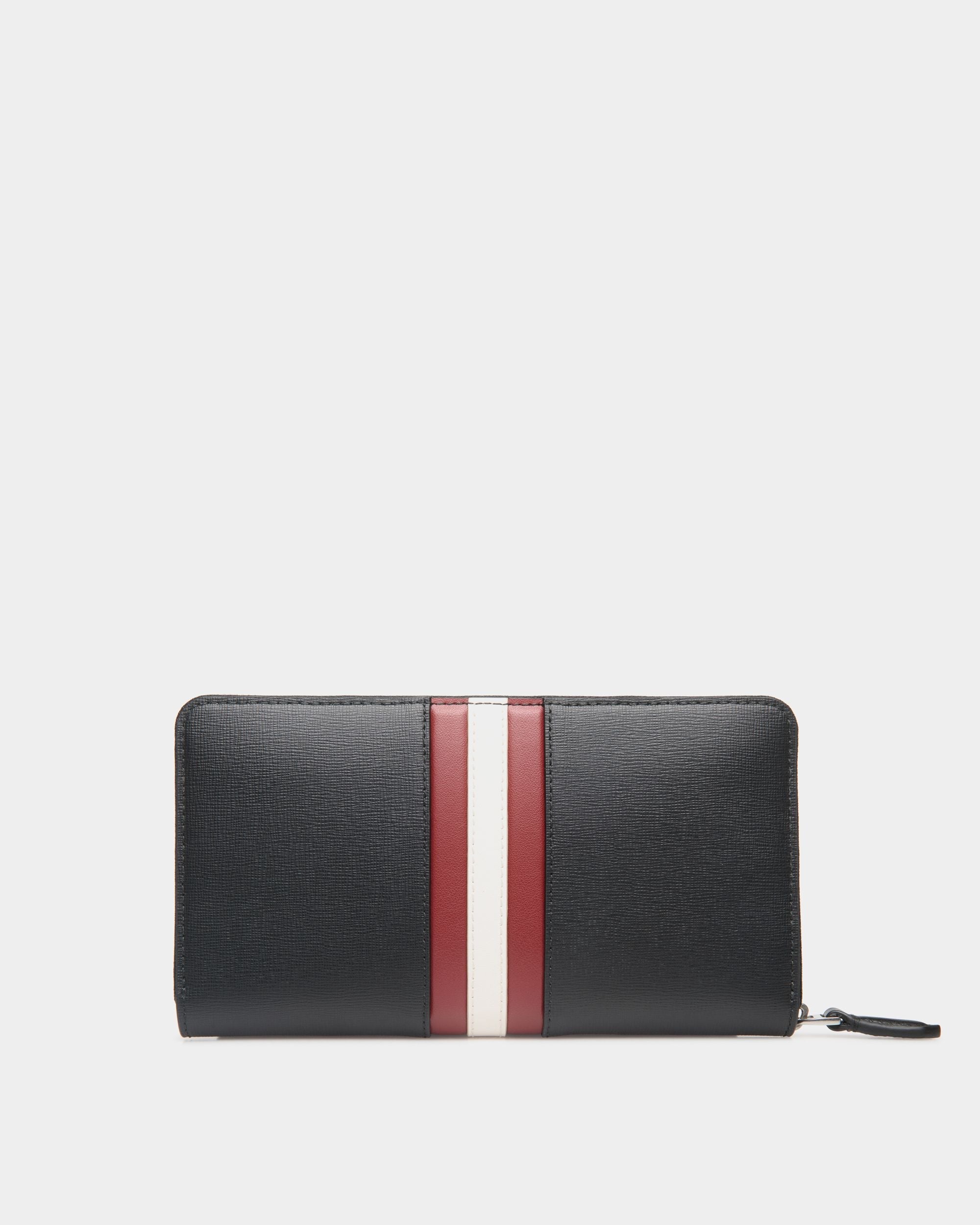 Bally Global - Mythos Geldbörse Mit Umlaufendem Reißverschluss Aus Recyceltem Leder In Schwarz - Noir