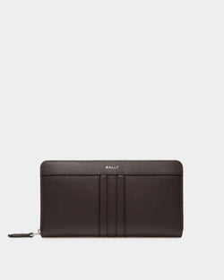 Cartera Con Cremallera Alrededor Mythos De Piel Reciclada Ébano