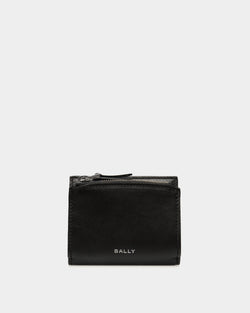 Cartera Plegable Deco De Piel Negra