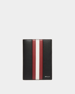 Mythos Passport Case in Black Recycled Leather