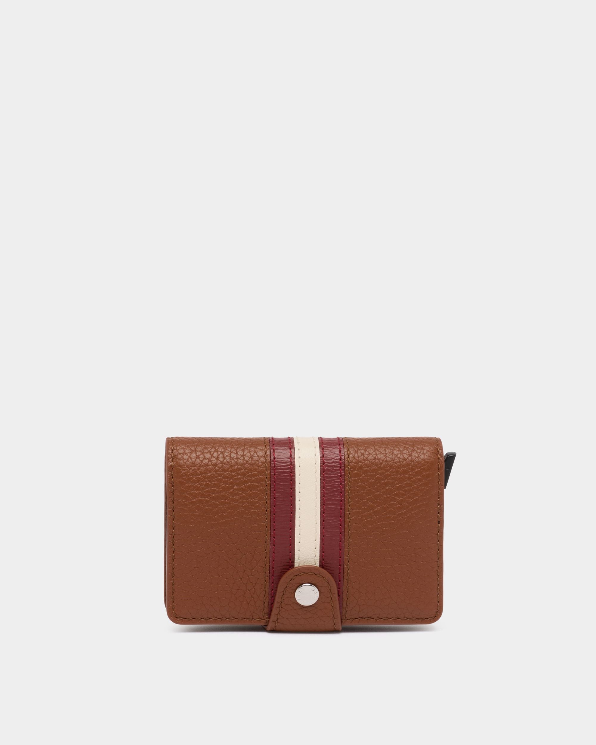 Bally Global - Ribbon Smart Wallet in Amber Brown  Grained Leather - Brown