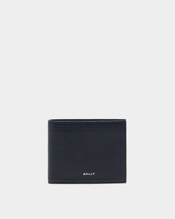 Capitol Wallet in Navy Blue Grained Leather