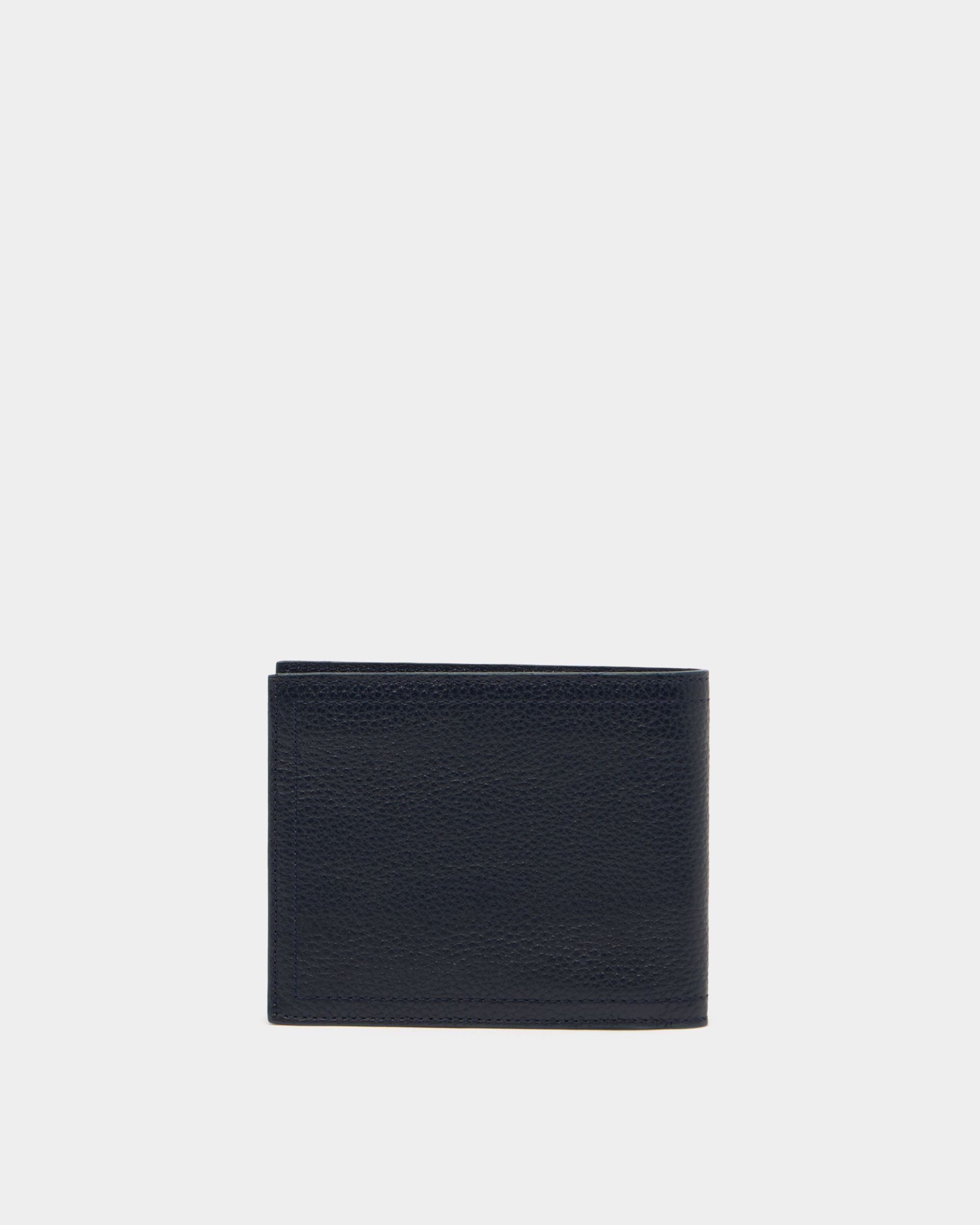 Bally Global - Capitol Wallet in Navy Blue Grained Leather - Blue