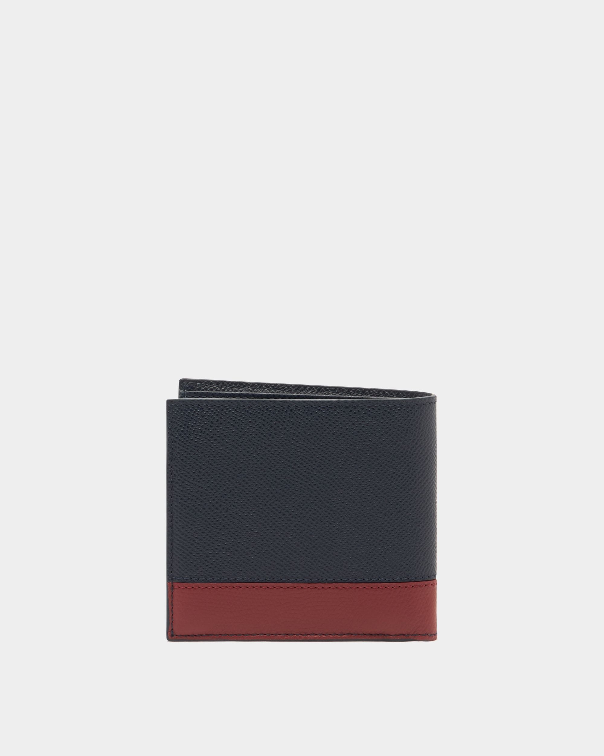 Bally Global - Bally Essential Geldbörse aus genarbtem Leder in Navy Blue - Blue