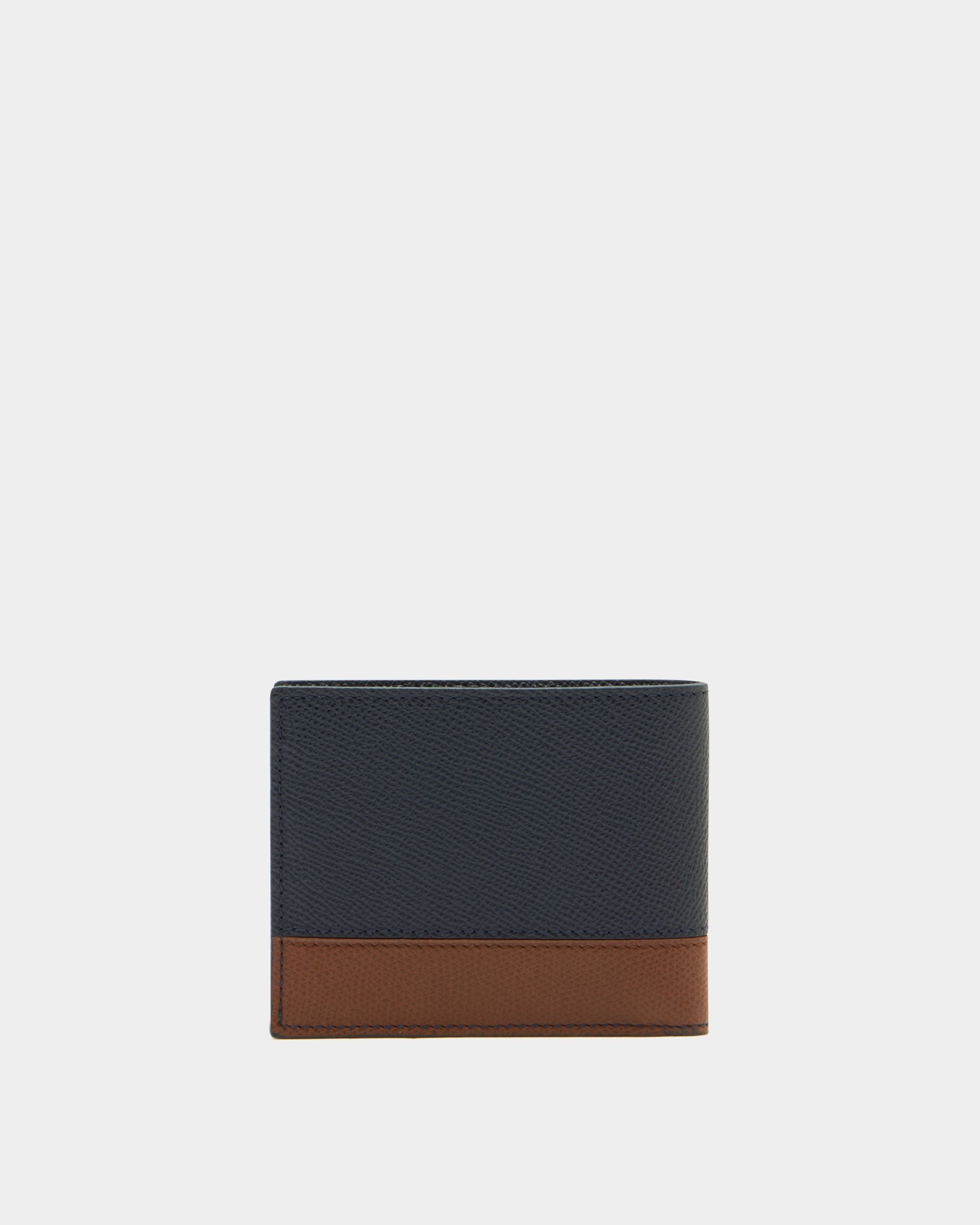 Bally Global - Bally Essential Geldbörse aus genarbtem Leder in Marineblau - Blue