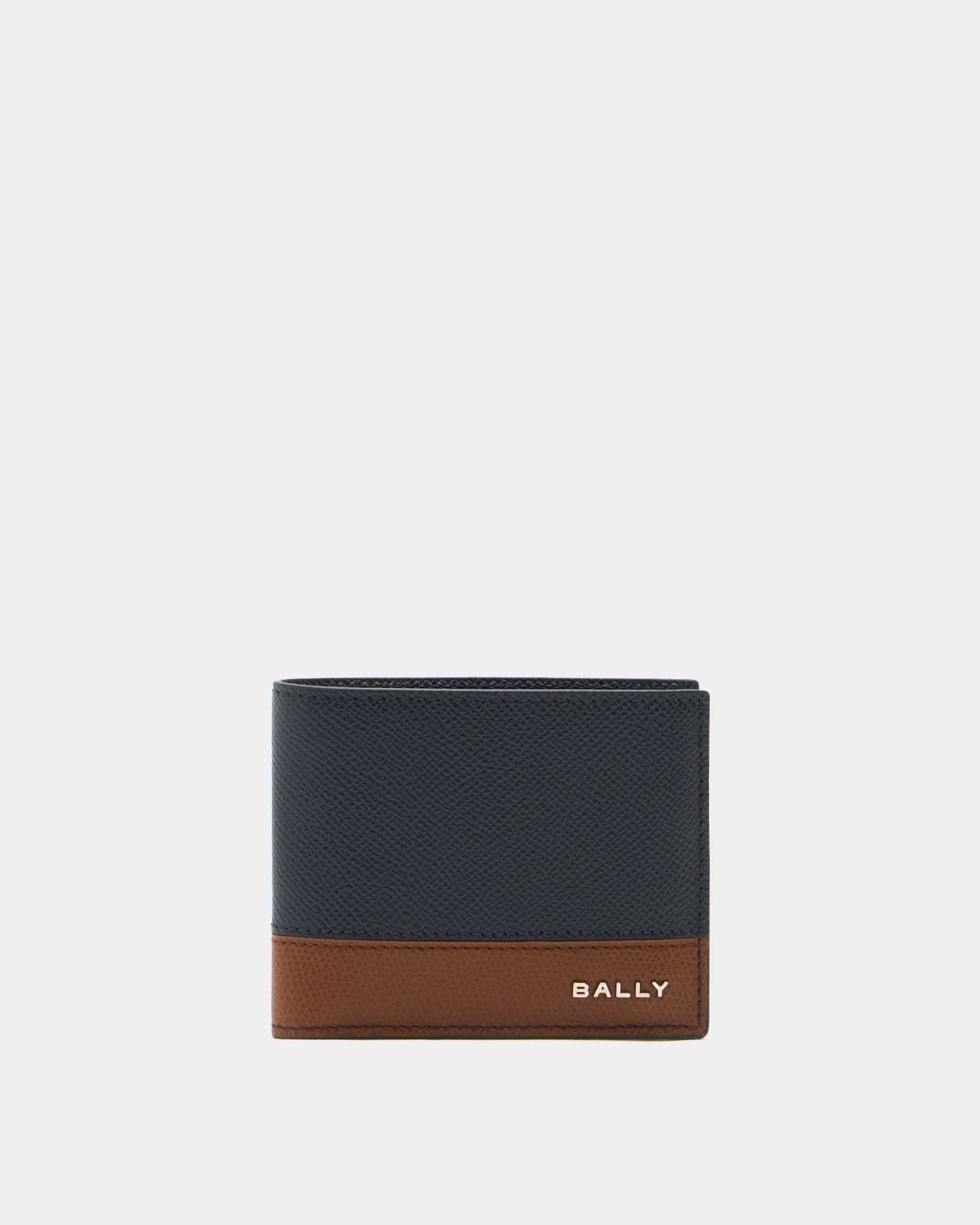 Bally Global - Bally Essential Bifold Wallet in Navy Blue Grained Leather - Multicolor