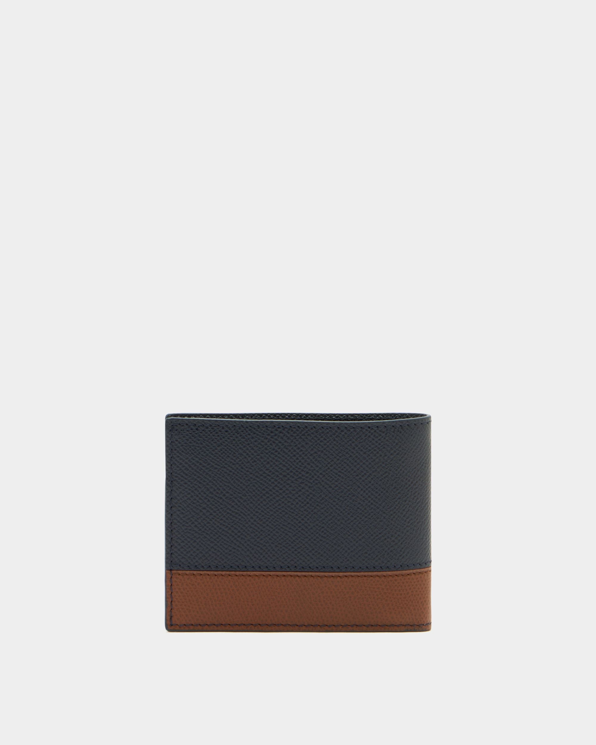Bally Global - Bally Essential Bifold Wallet in Navy Blue Grained Leather - Multicolor