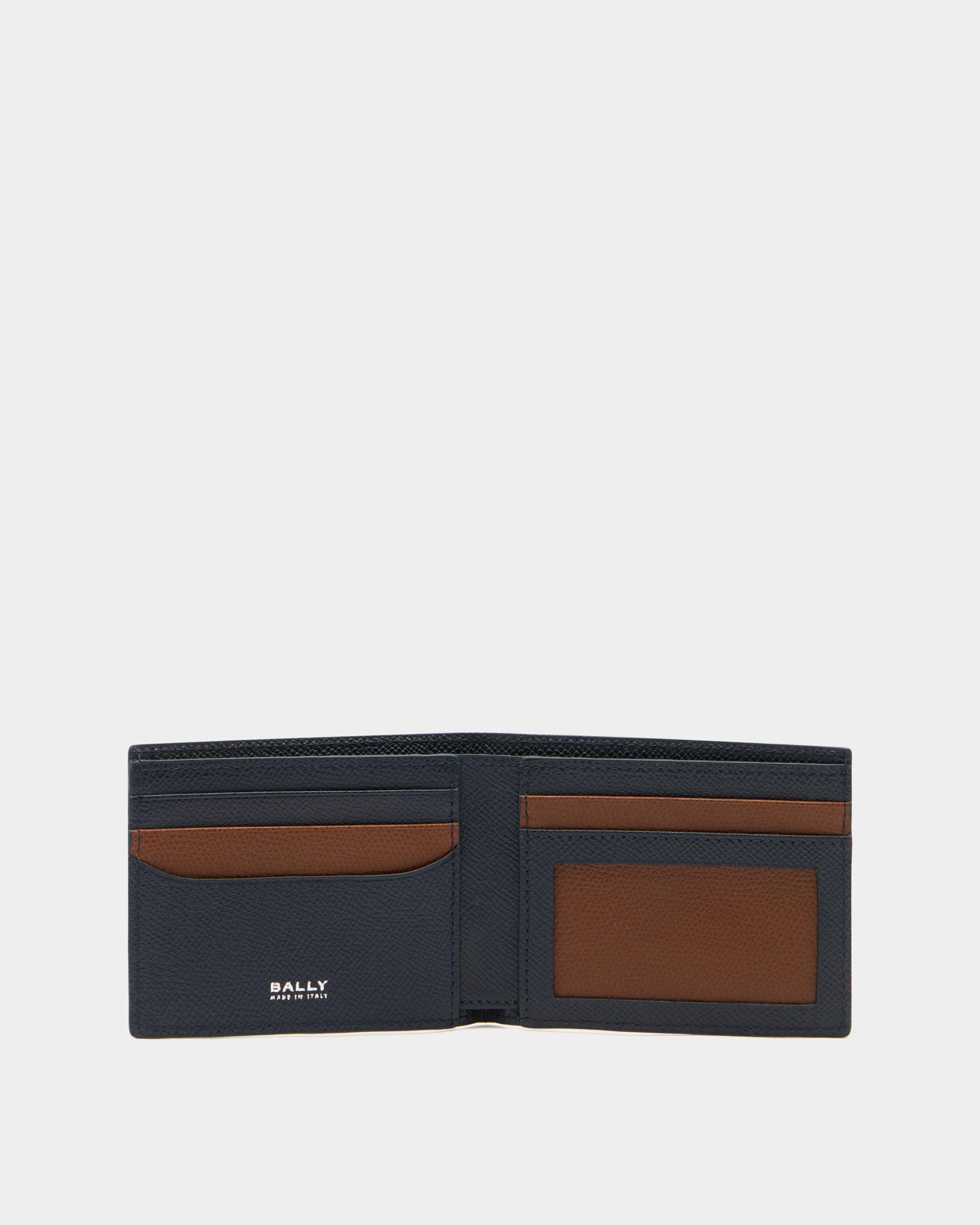 Bally Global - Bally Essential Bifold Wallet in Navy Blue Grained Leather - Multicolor
