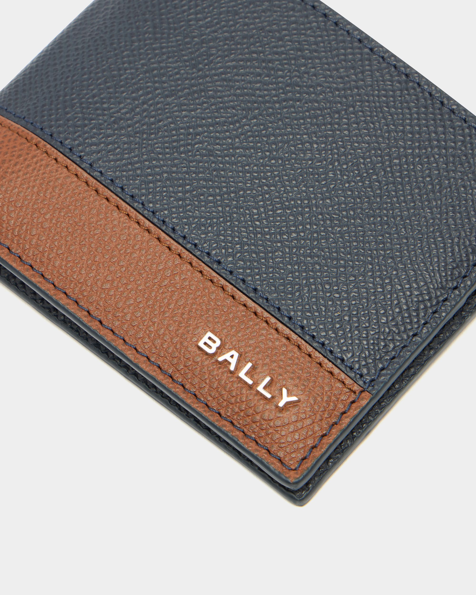 Bally Global - Bally Essential Bifold Wallet in Navy Blue Grained Leather - Multicolor