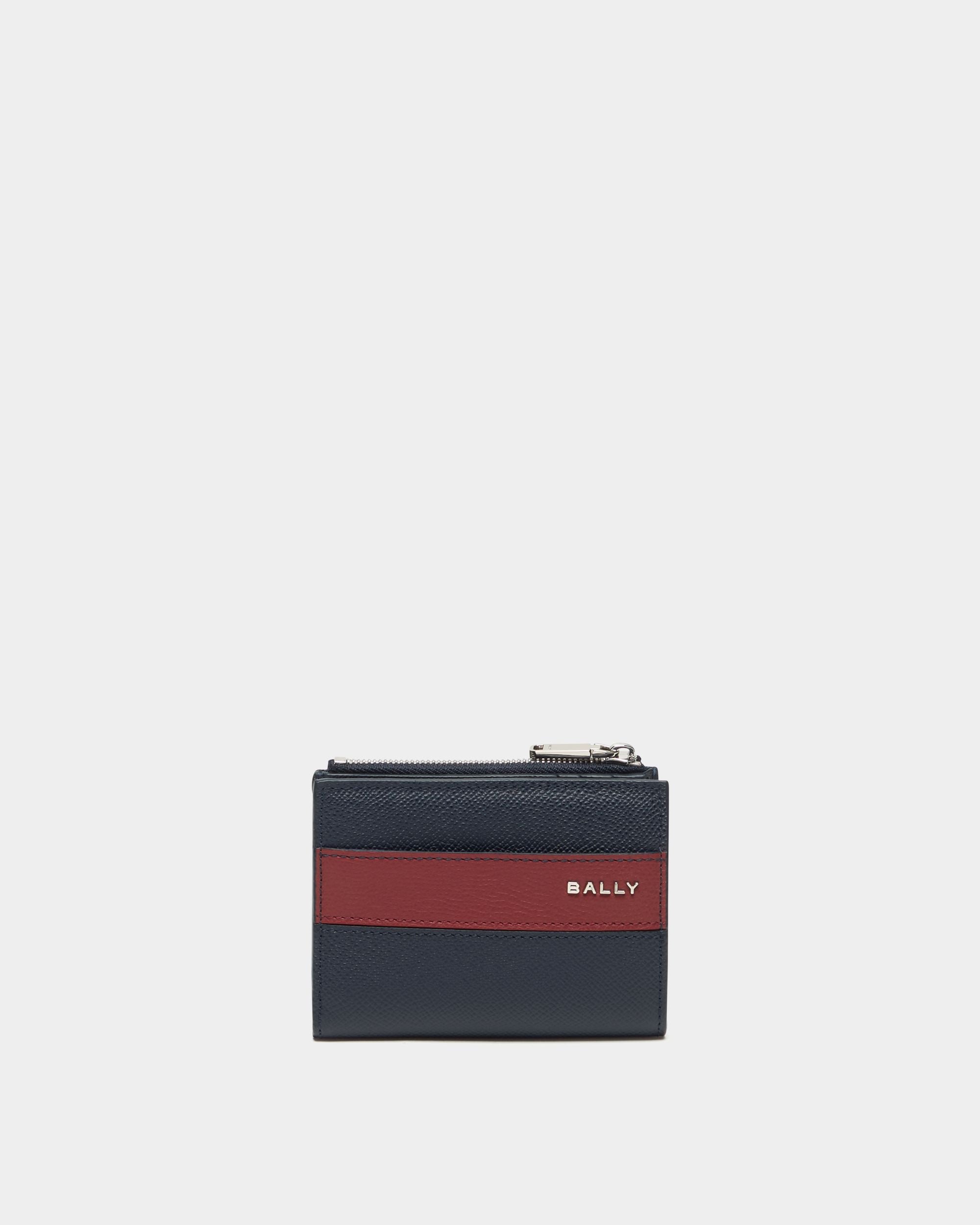 Bally Global - Zweiteilige Bally Essential Geldbörse aus genarbtem Leder in Navy Blue - Blue