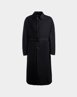 Trench En Coton Mélangé Navy Blue