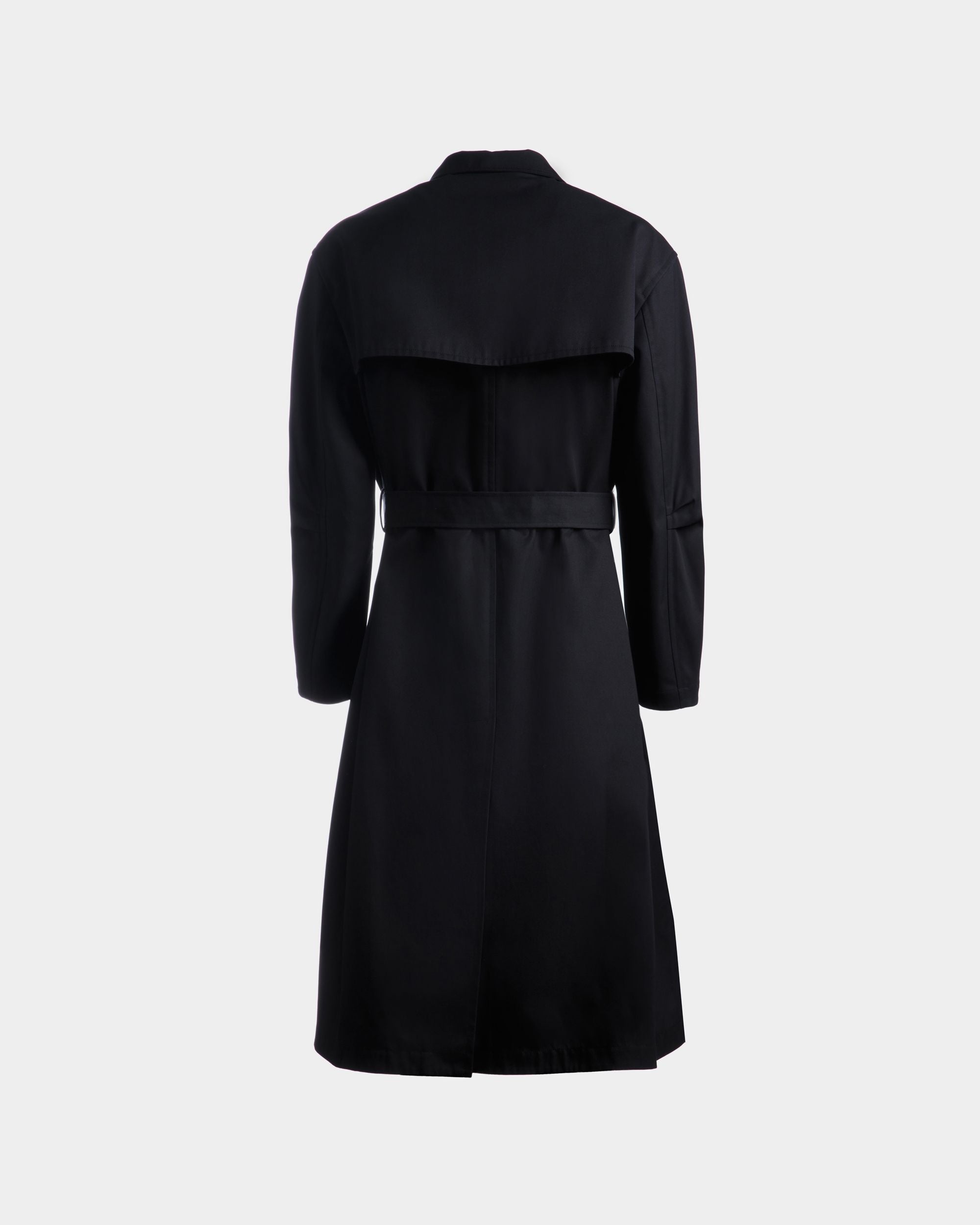 Bally Global - Trench En Coton Mélangé Navy Blue - Bleu