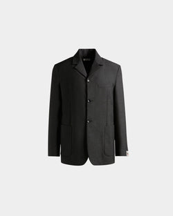 Blazer In Dark Grey Wool Blend