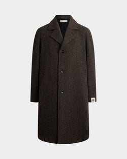 Abrigo De Lana Gris Oscuro