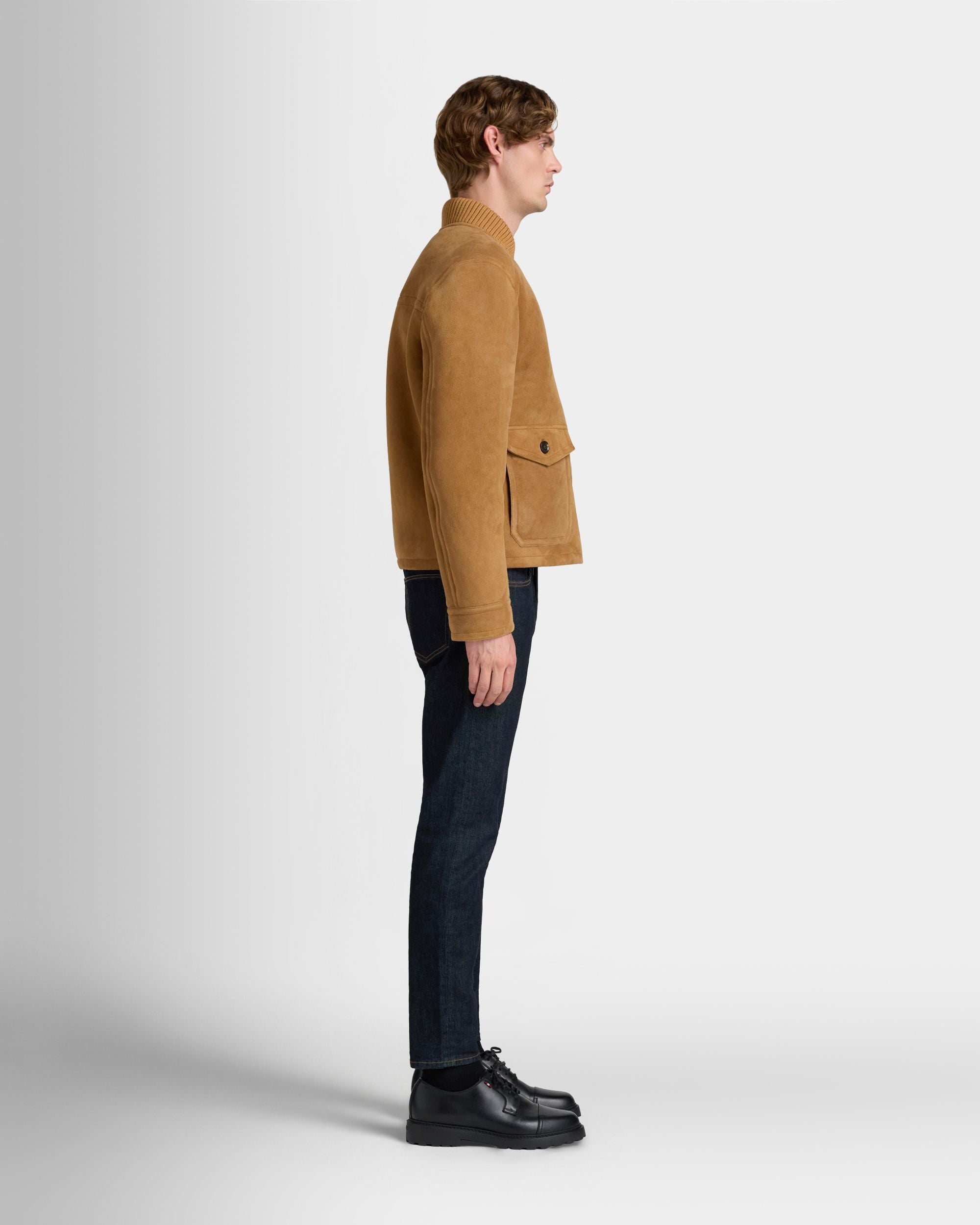 Bally Global - Bomber Jacket in Brown Shearling - Brown