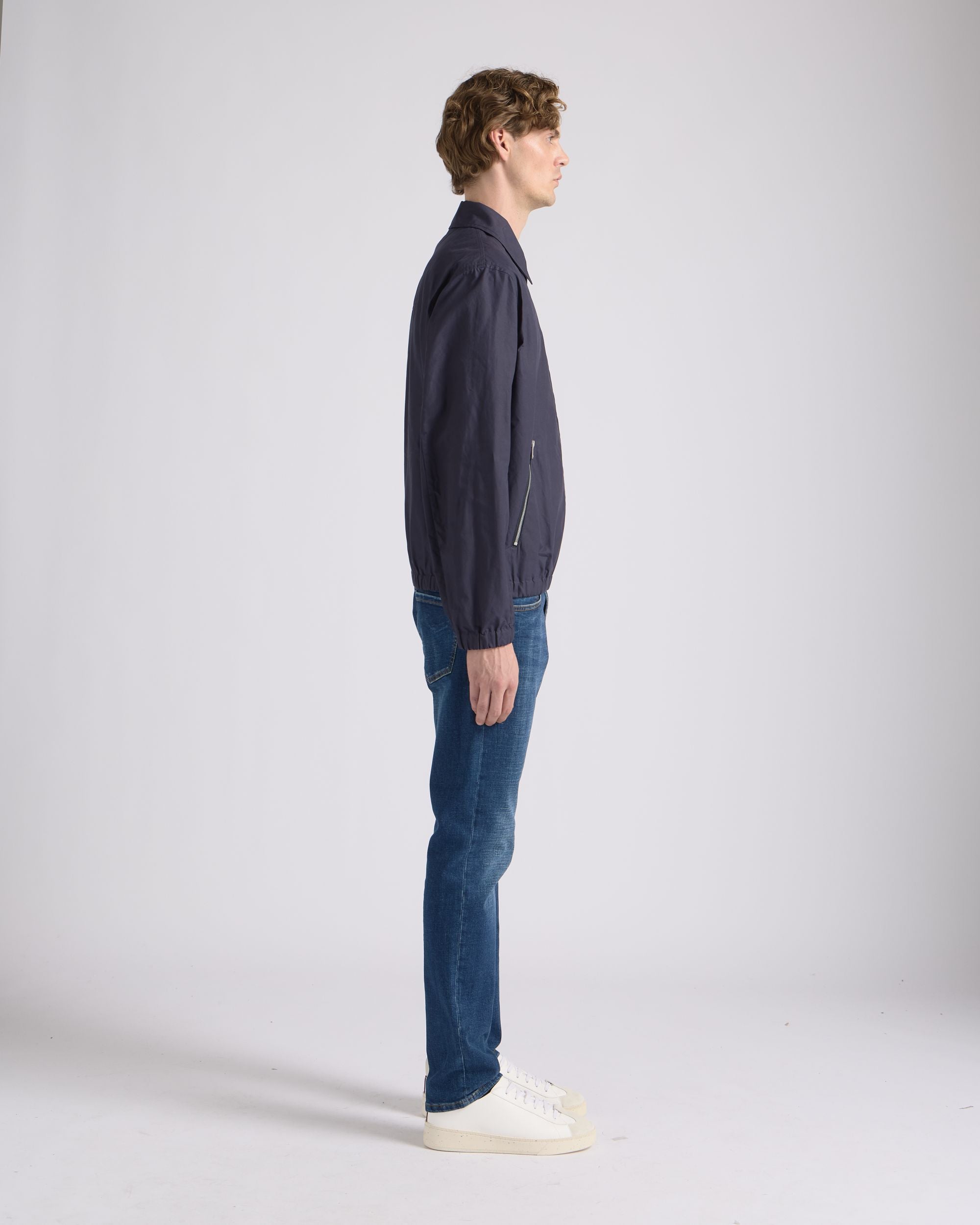 Bally Global - Blouson With Enchanting Mushrooms in Navy Blue Cotton - Blue