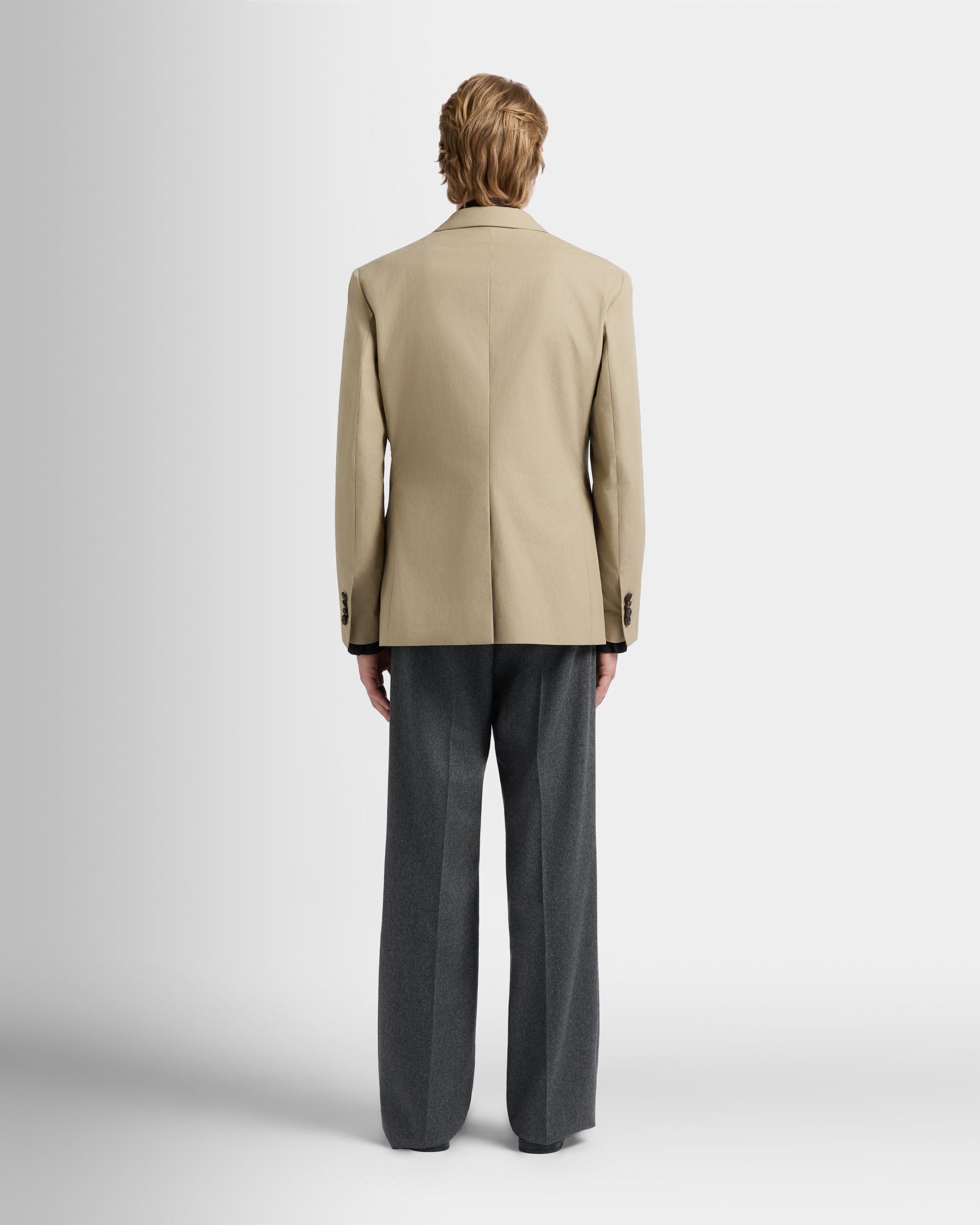 Bally Global - Blazer de algodón Light Beige - Beige