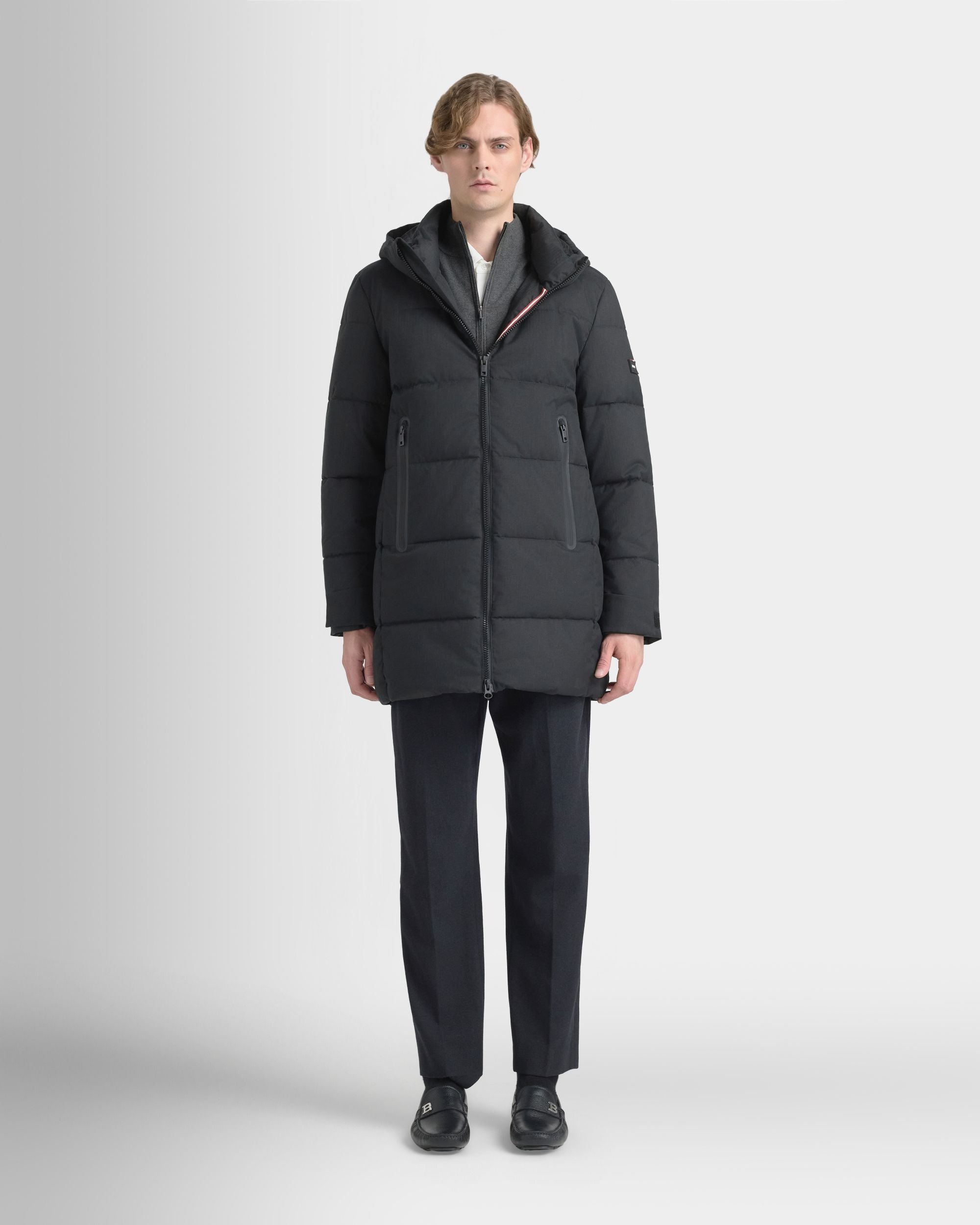 Bally Global - Medium Length Puffer in Black Polyester - Black