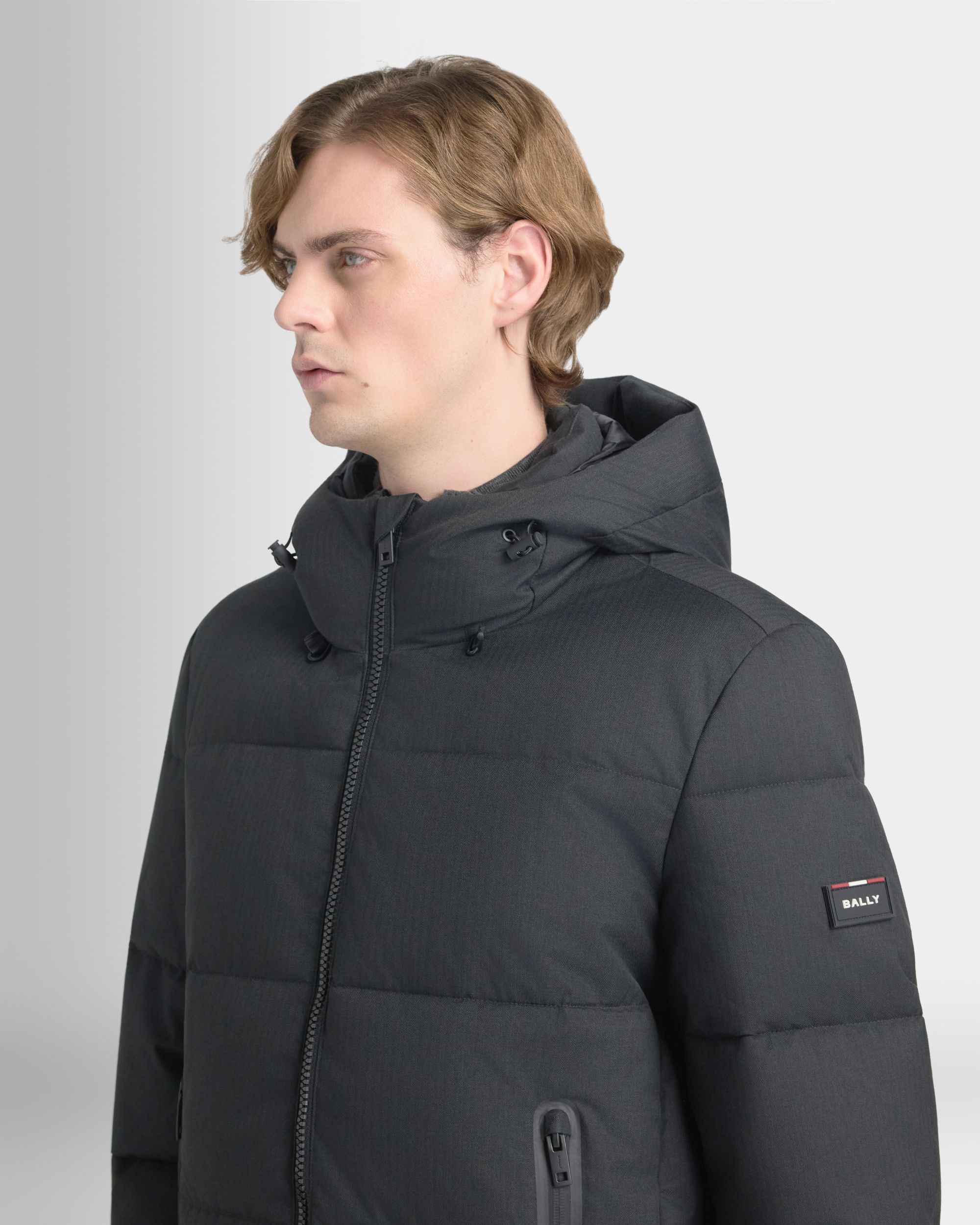 Bally Global - Medium Length Puffer in Black Polyester - Black