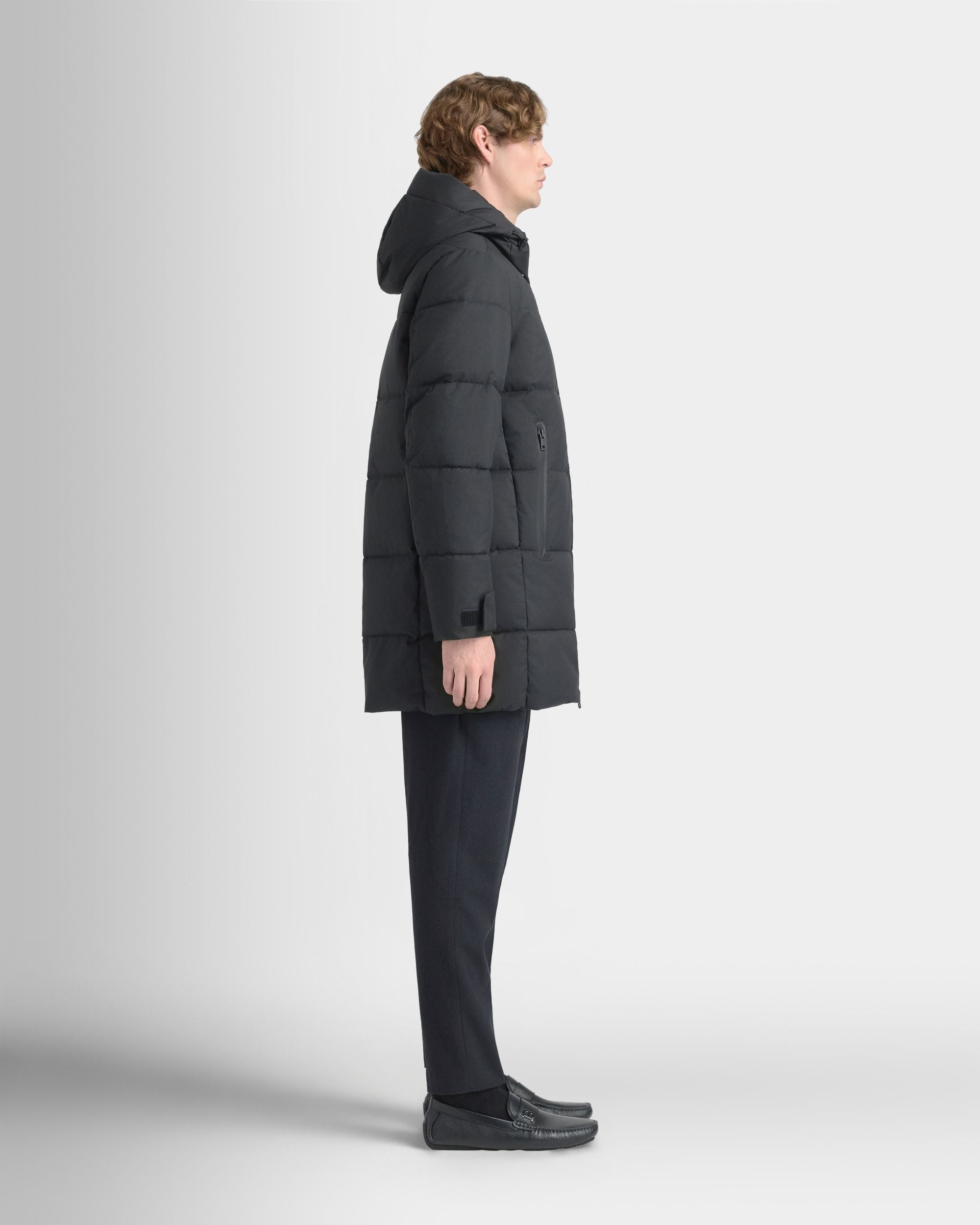 Bally Global - Medium Length Puffer in Black Polyester - Black